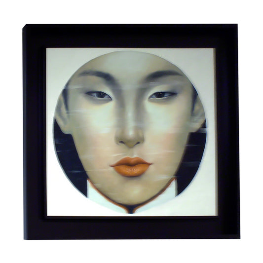 Mid-Century Oil on Canvas Portrait of an Oriental Girl, English