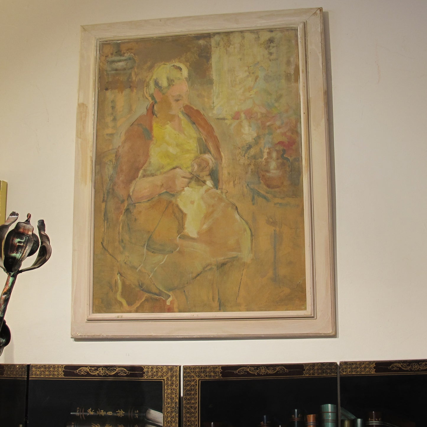 Early 20th Century Oil Painting of a Woman, Continental