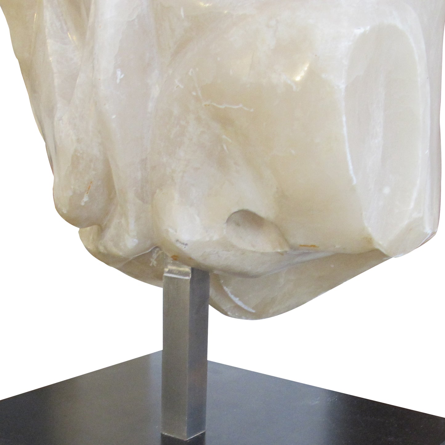 Large Mid-Century Italian Alabaster Abstract Torso Sculpture