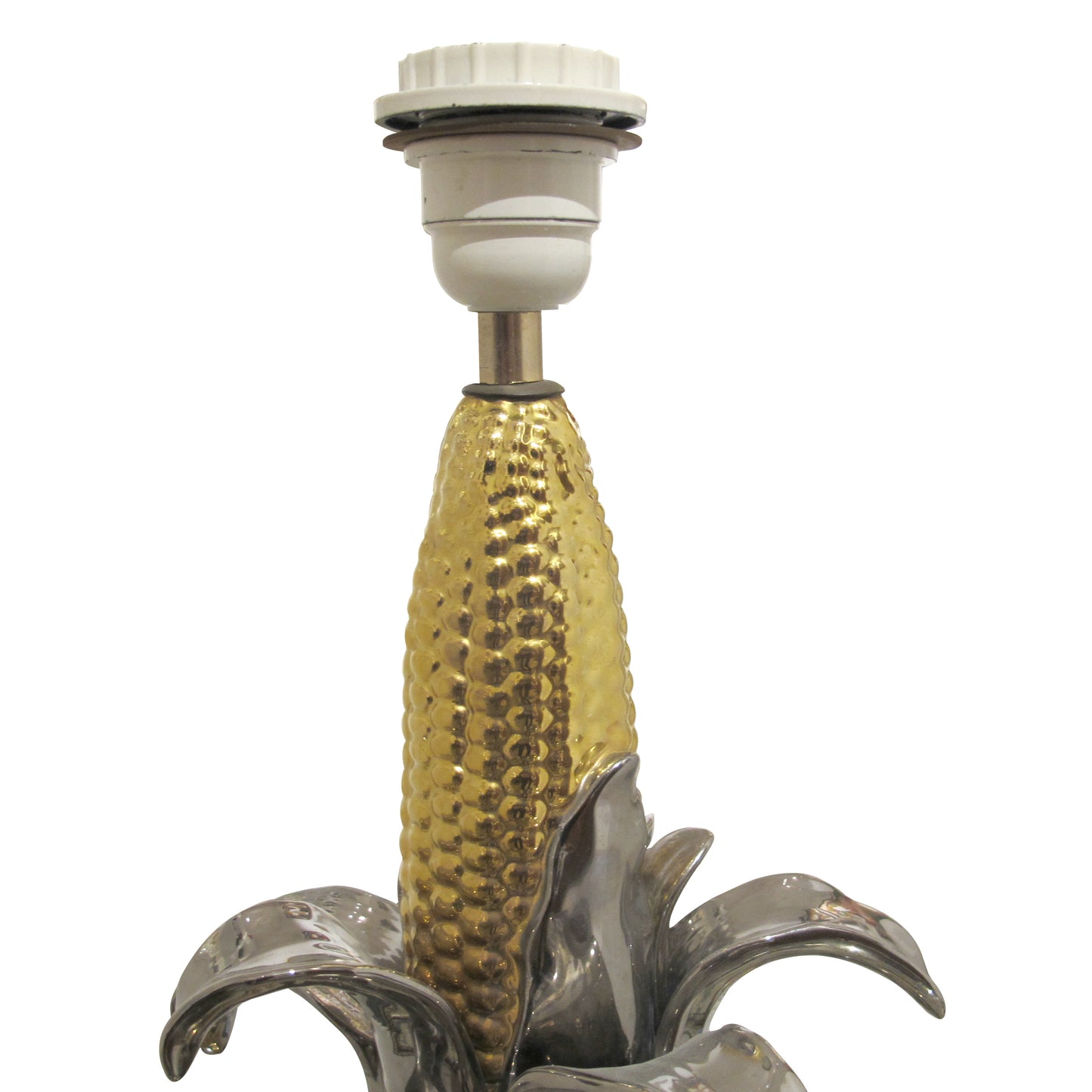 Pair of French 1970s Glazed Ceramic Table Lamps in the Style of Maison Charles