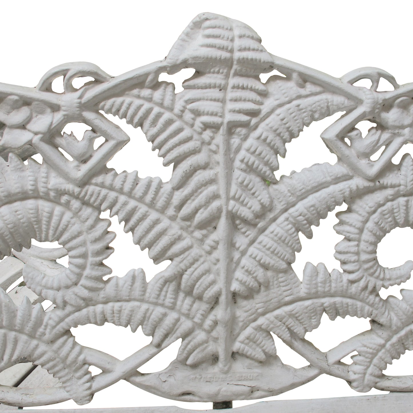 Swedish Mid-Century White Painted Garden Bench