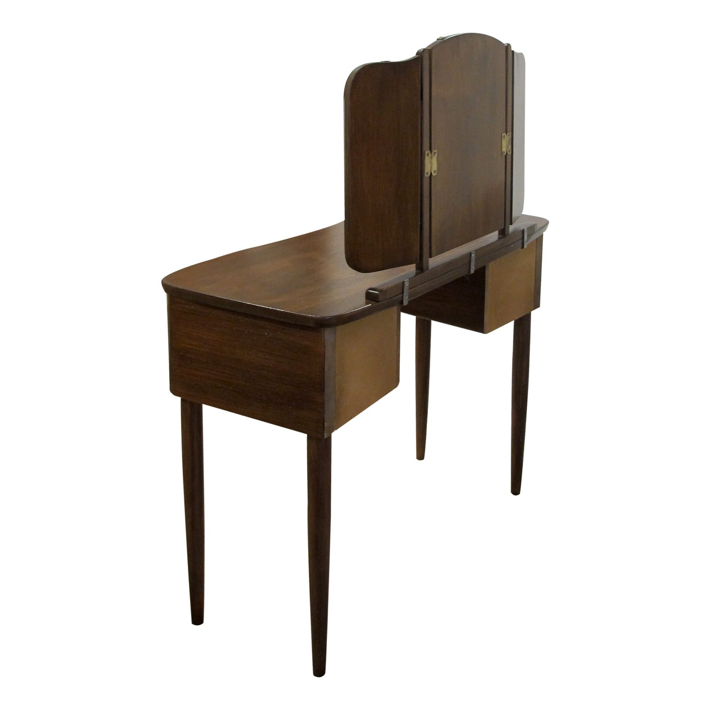 1940s Scandinavian Vanity Dressing Table With Its Triptych Mirror