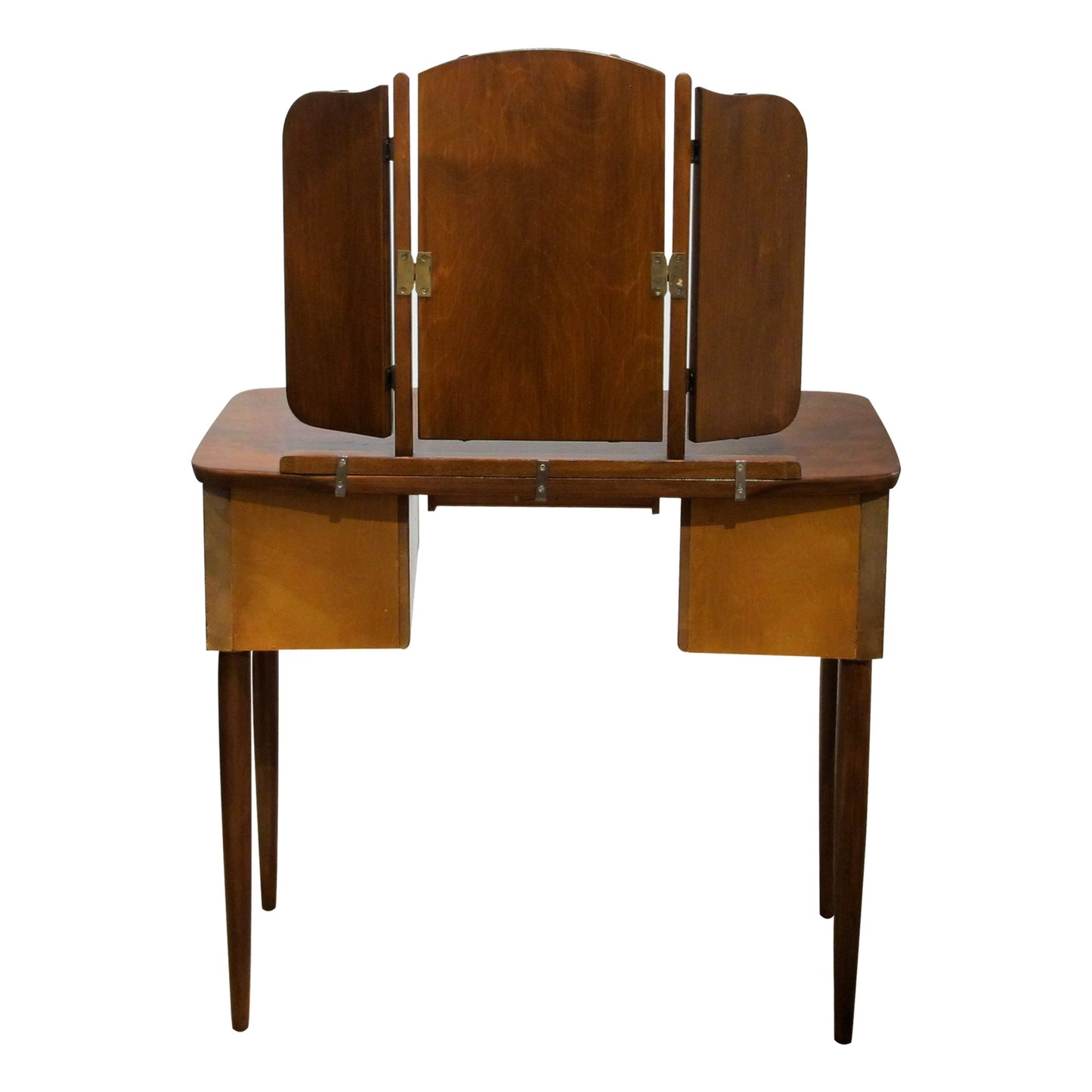 1940s Scandinavian Vanity Dressing Table With Its Triptych Mirror
