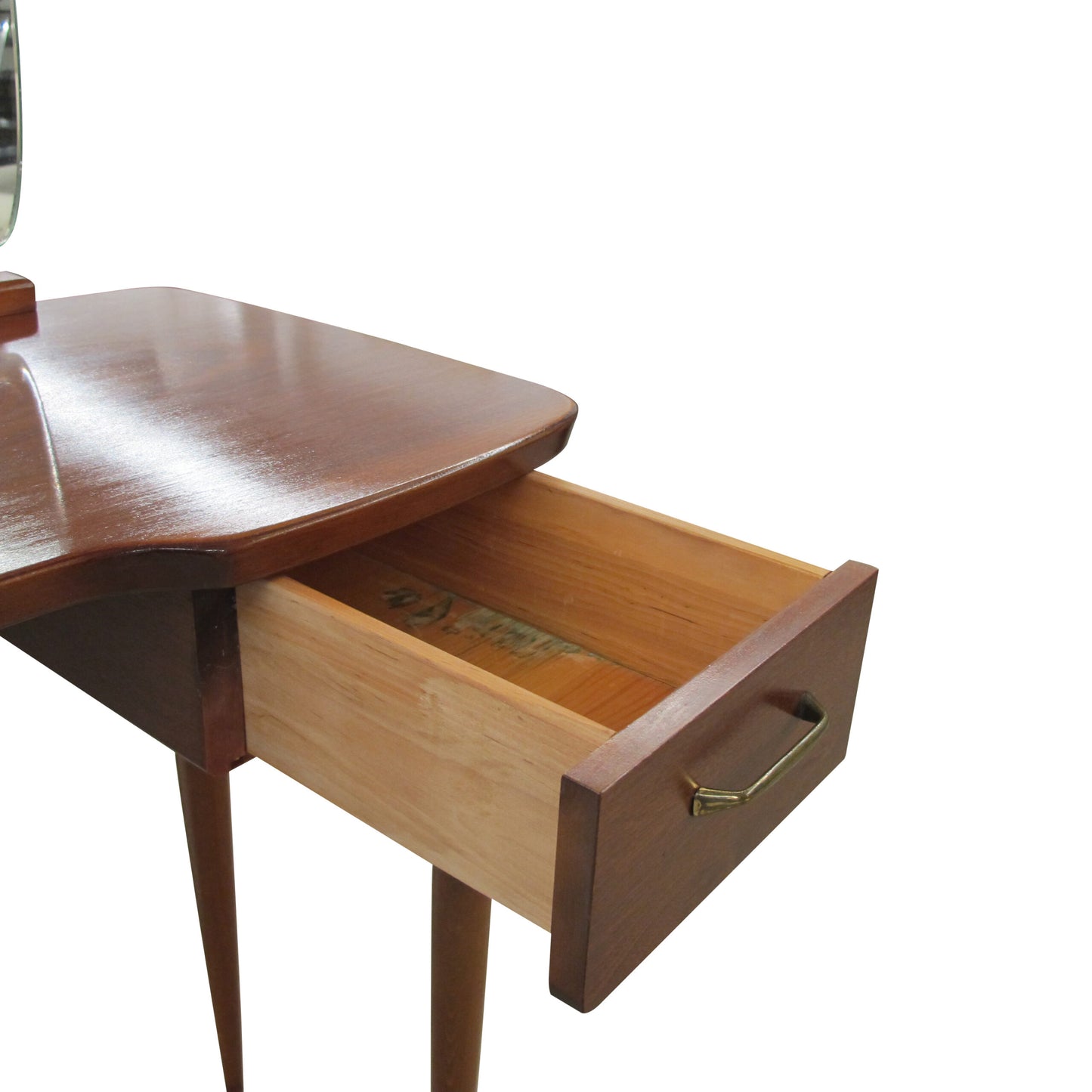 1940s Scandinavian Vanity Dressing Table with Its Triptych Mirror