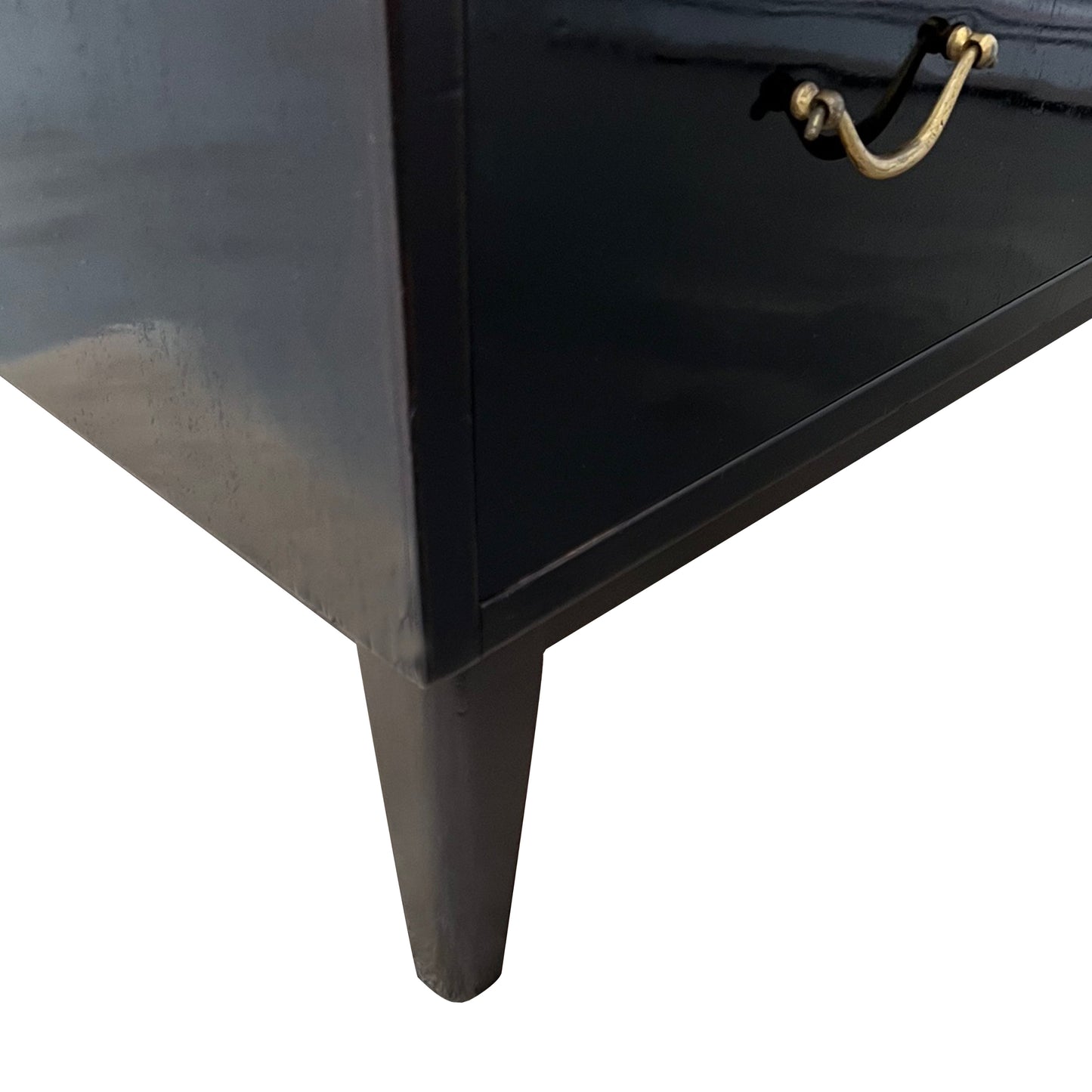 Scandinavian Chest of Drawers with Brass Handles, 1950s