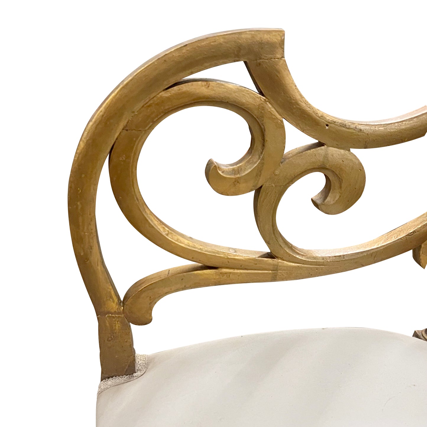 Pair of French Art Nouveau Gilt Wood Corner Chairs, 1900s