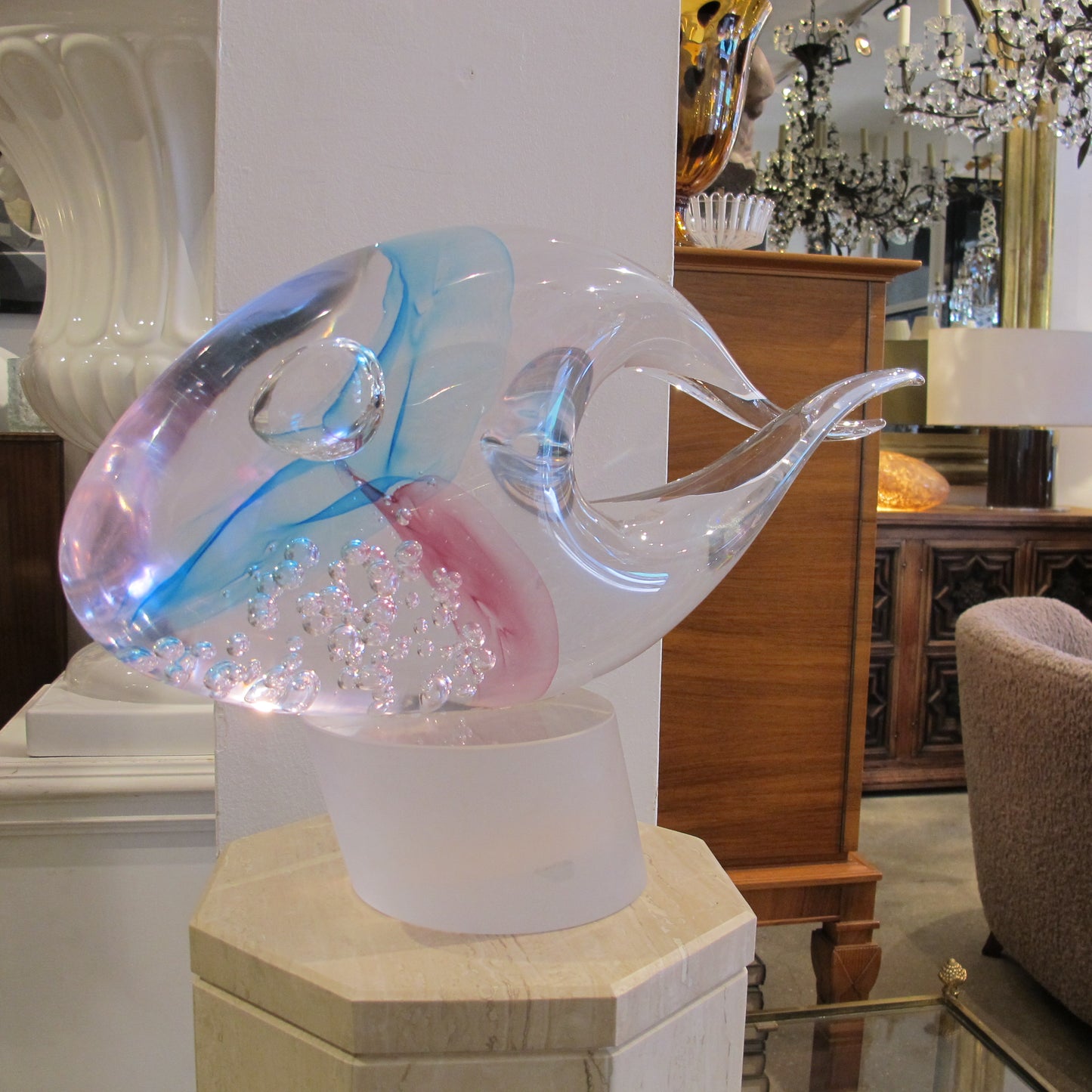 Large Vintage Italian Murano Glass Fish Sculpture, 1960s
