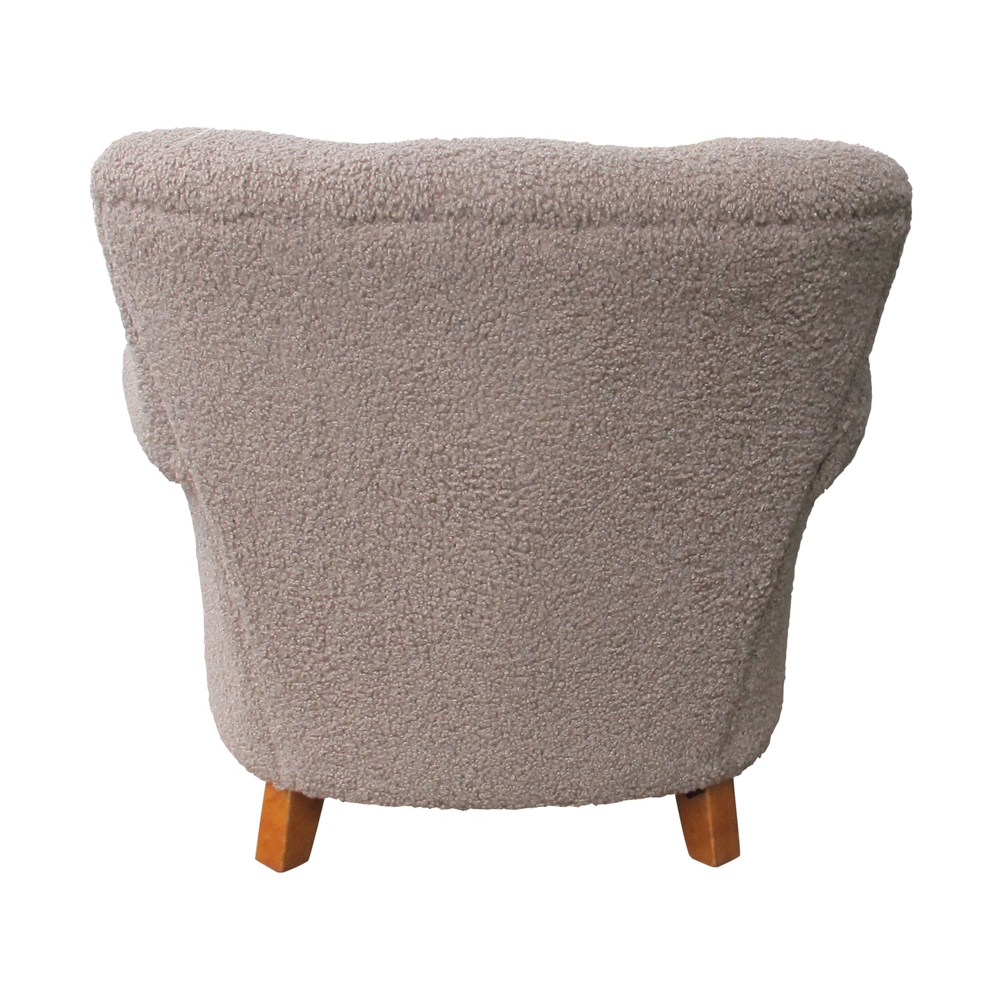 Pair of 1950s Swedish armchairs in Taupe Bouclé Fabric