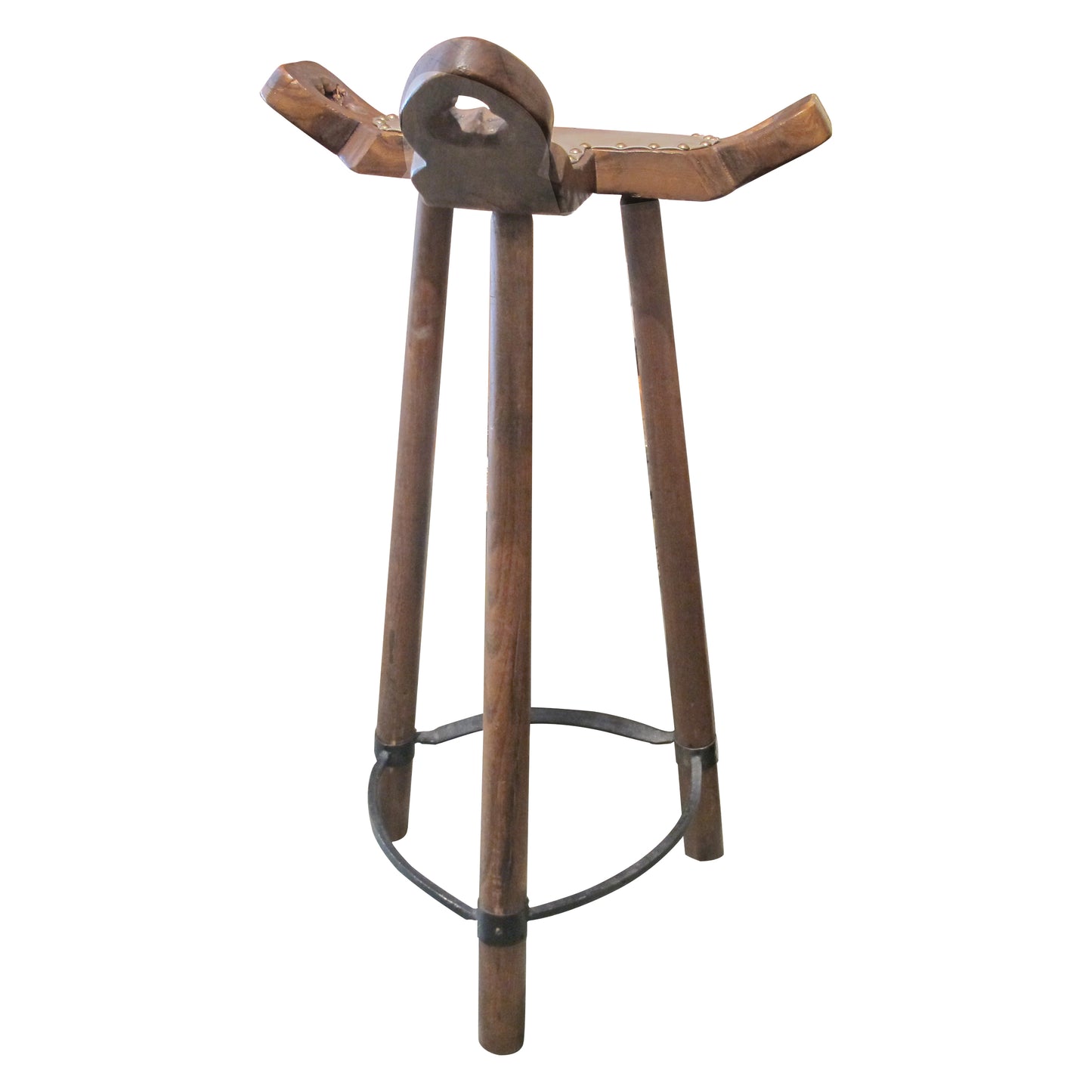 Set of 6 Sculptural Barstools by Sergio Rodrigues in Brazilian Hardwood