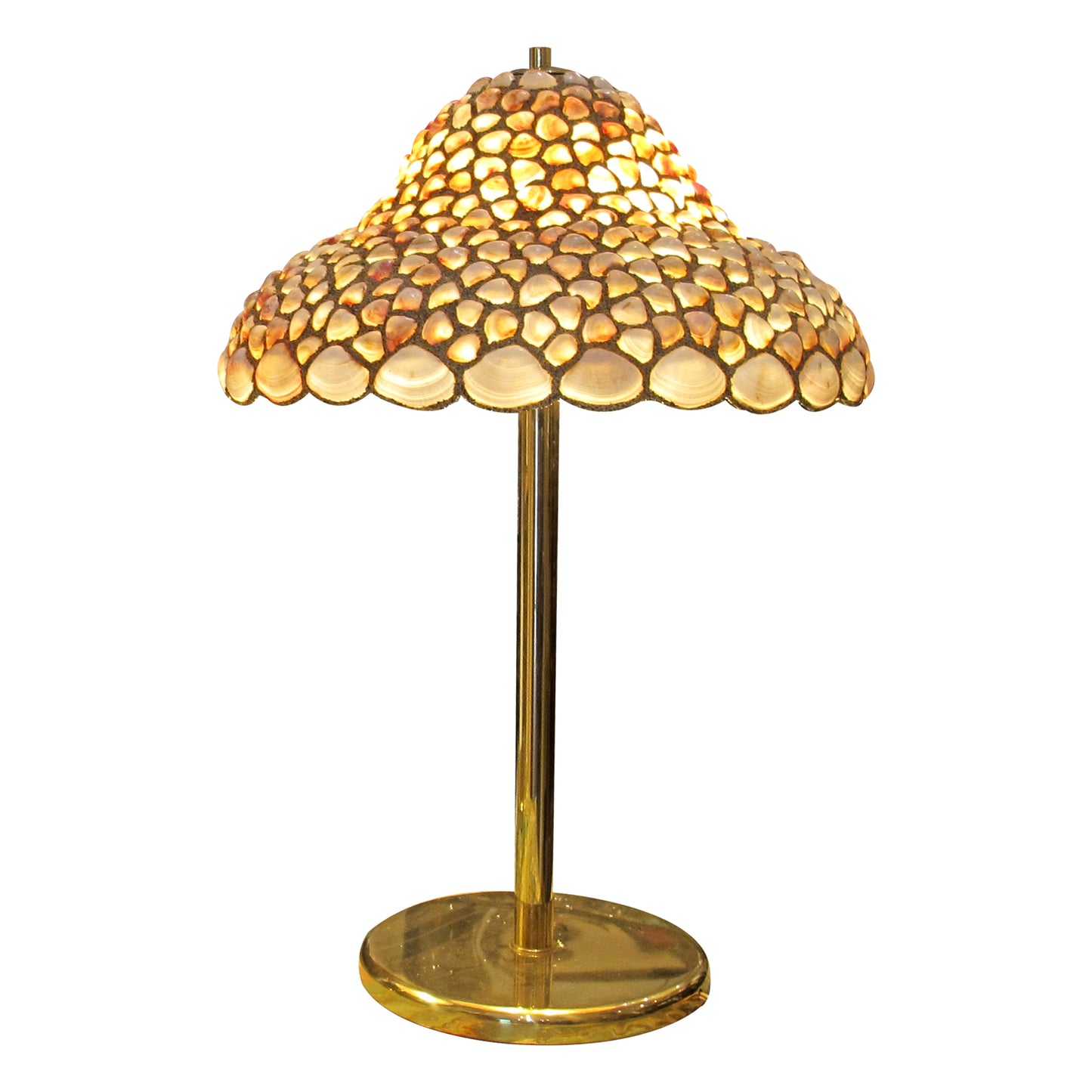 Pair of Large Handcrafted Seashell Table Lamps, 1970s English