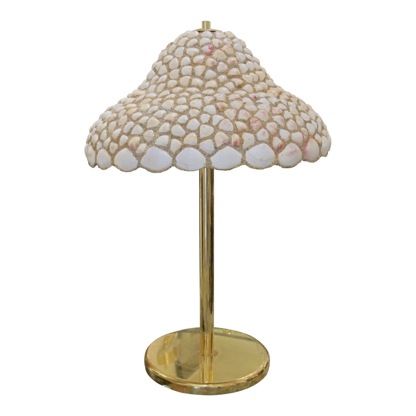 Pair of Large Handcrafted Seashell Table Lamps, 1970s English