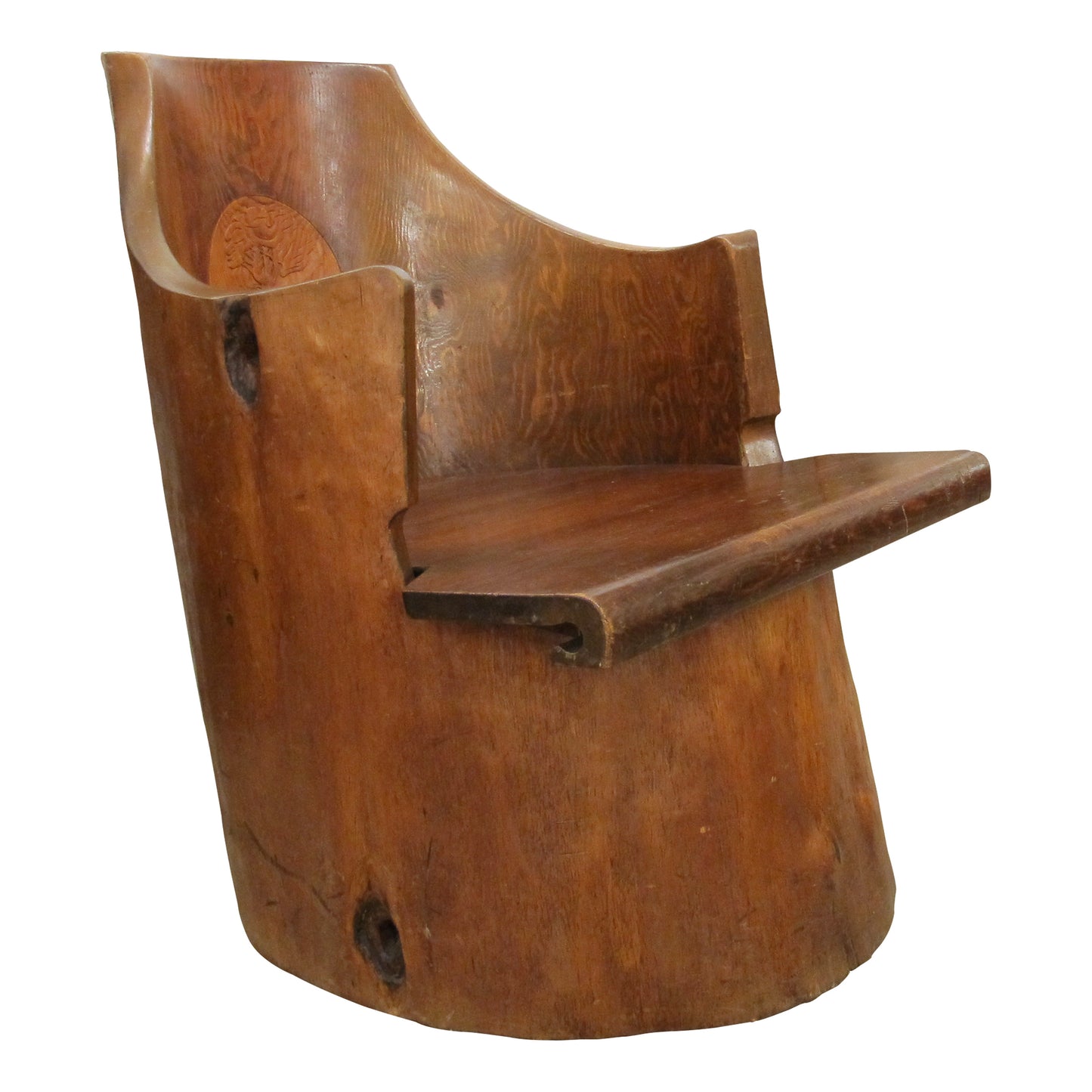 Historic Scandinavian Pine Log Chair – Dated 1934, Sweden