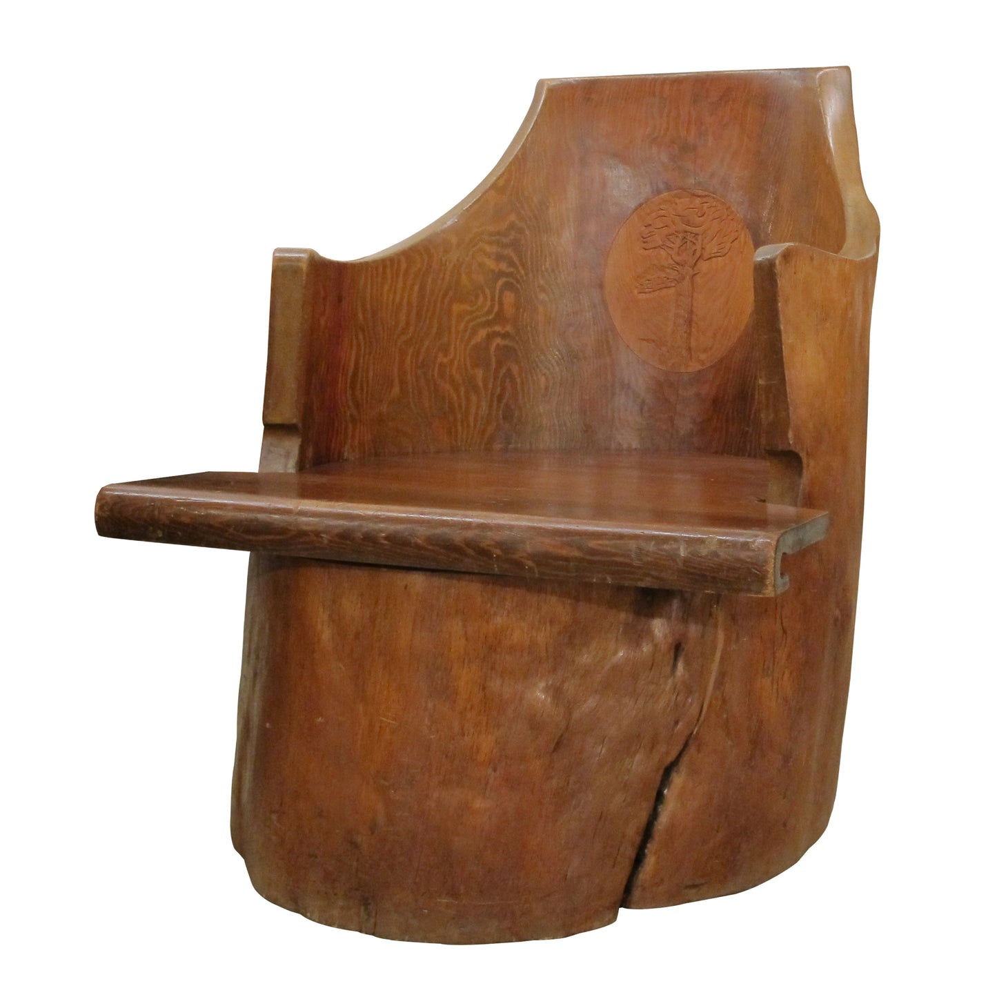 Historic Scandinavian Pine Log Chair – Dated 1934, Sweden