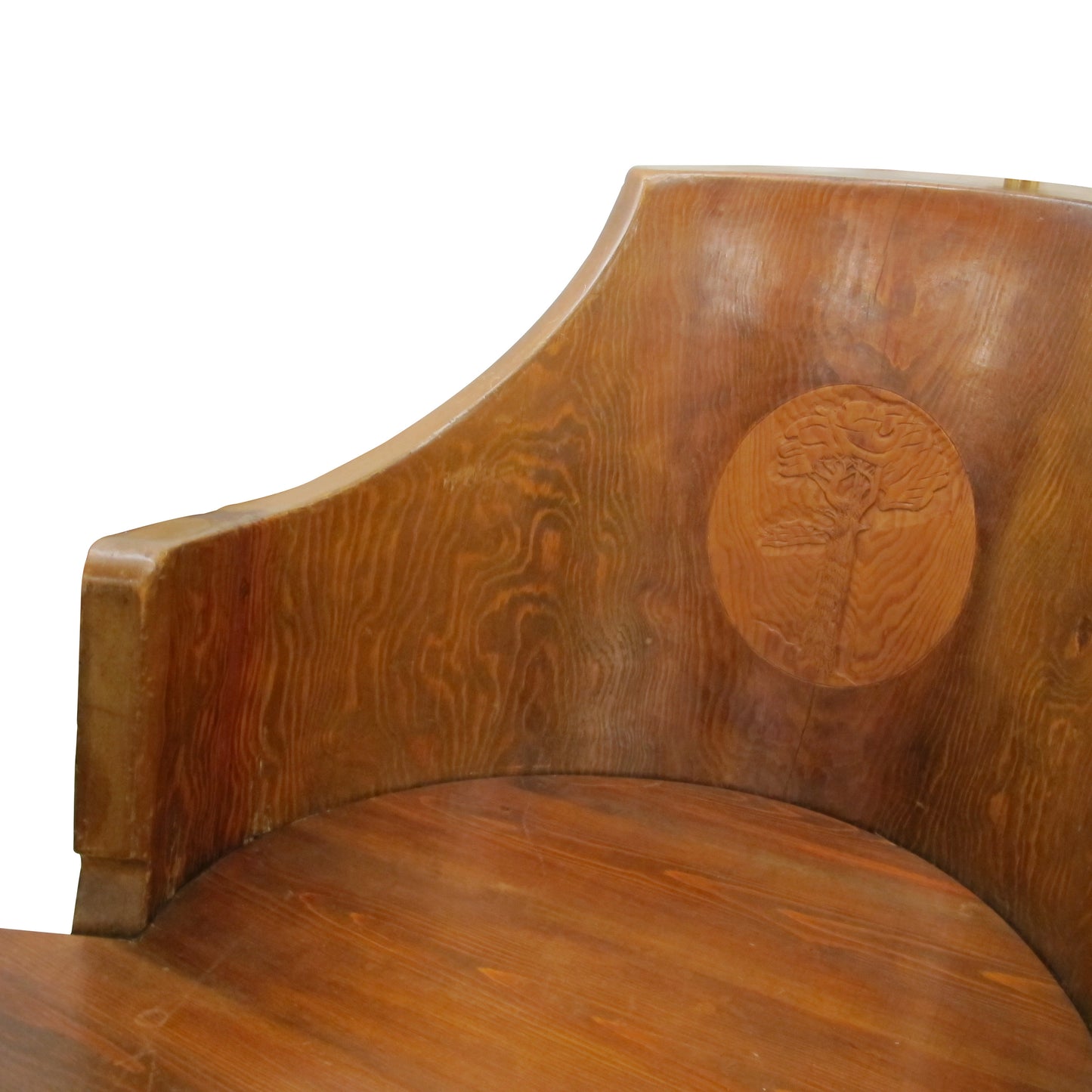 Historic Scandinavian Pine Log Chair – Dated 1934, Sweden