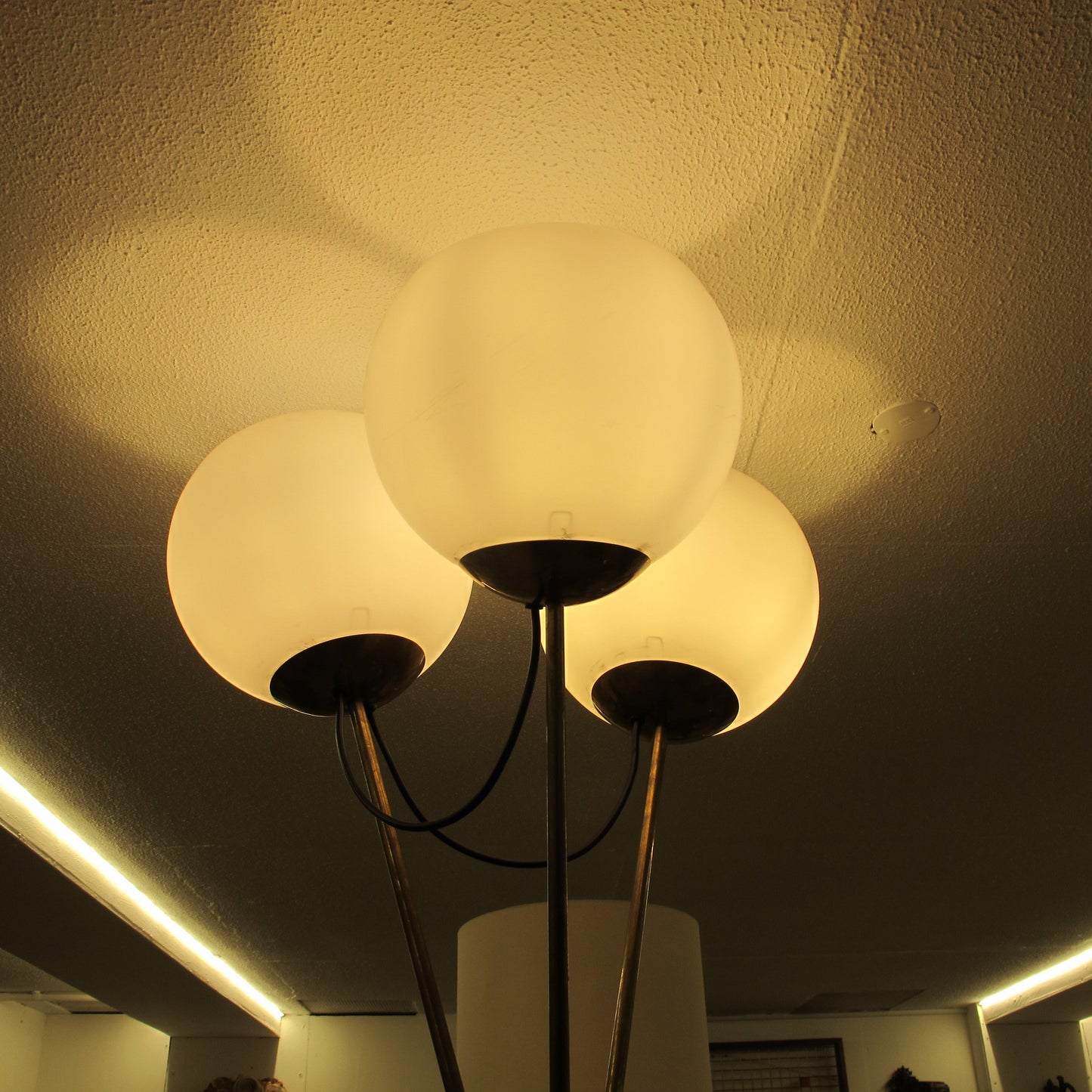 Sculptural Tripod Floor Lamp with Three Glass Globes, Germany 1970s