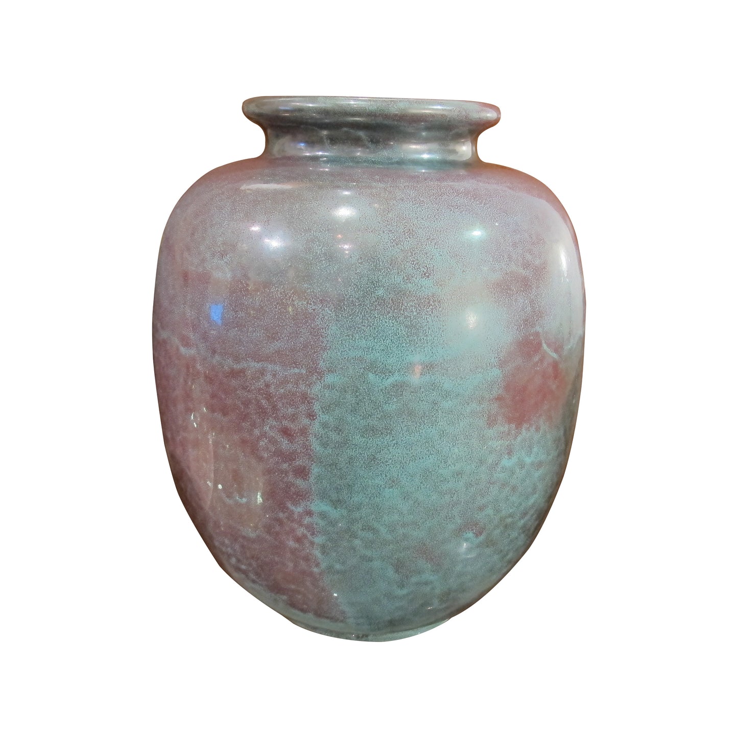 Large West German Glazed Ceramic Vase, Mid 1940s