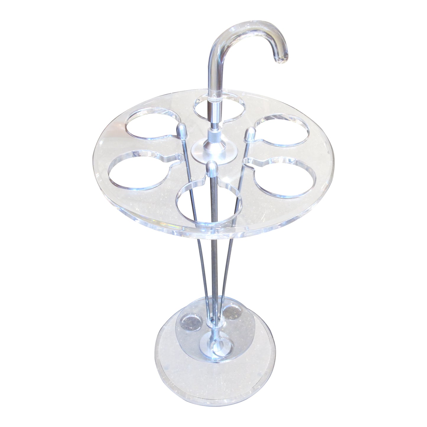 1970s French Perspex & Chrome Umbrella Stand