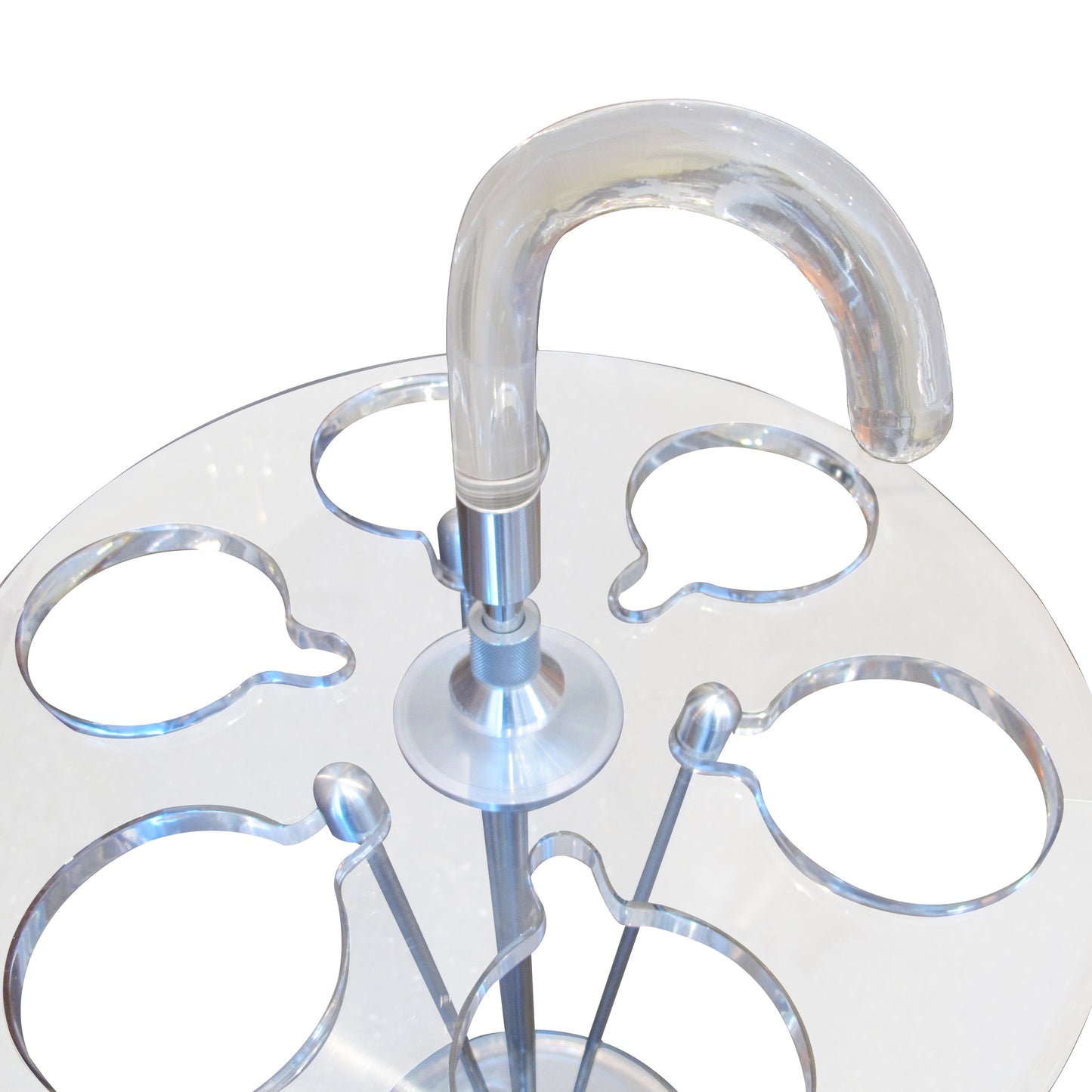 1970s French Perspex & Chrome Umbrella Stand