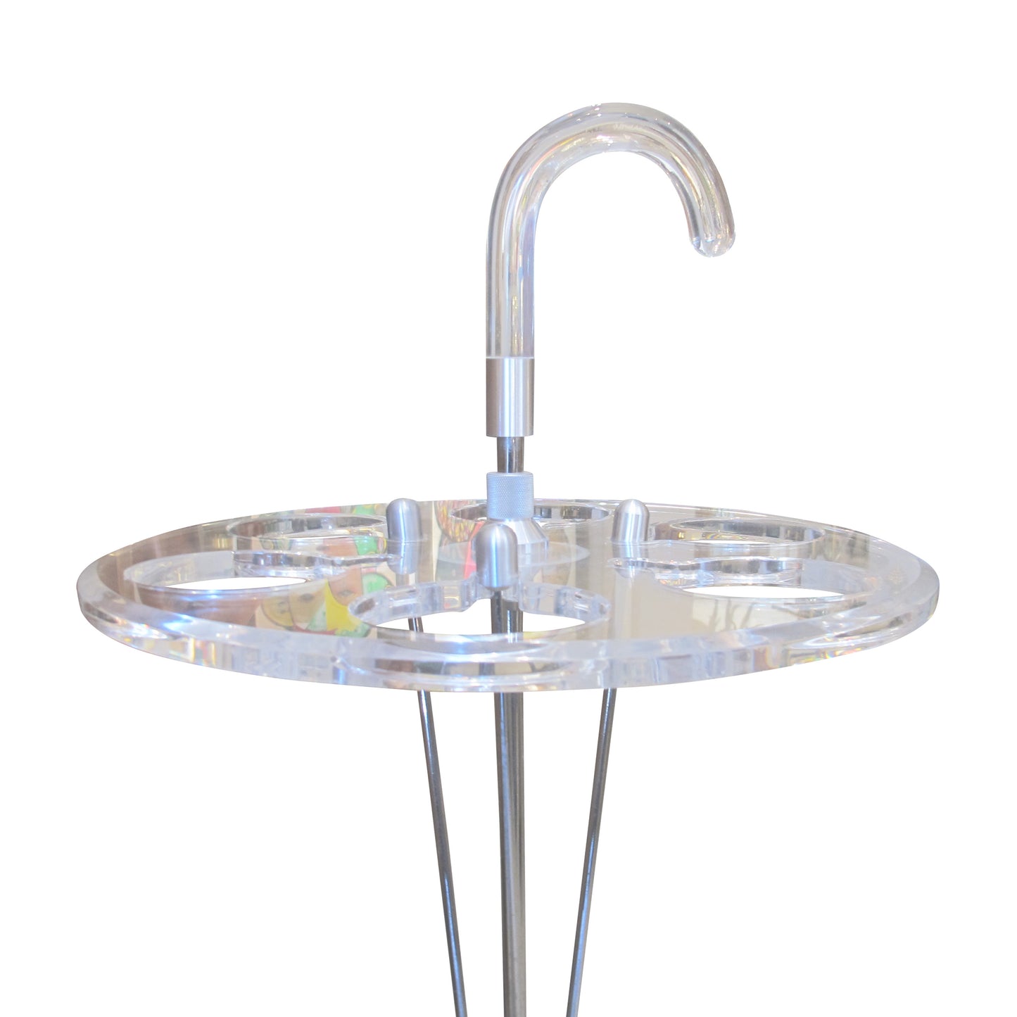 1970s French Perspex & Chrome Umbrella Stand