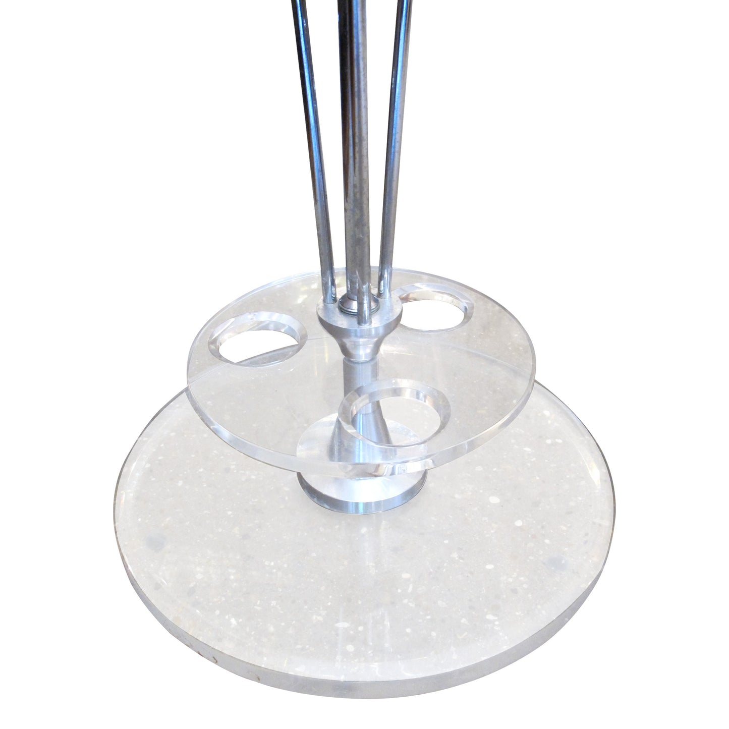 1970s French Perspex & Chrome Umbrella Stand