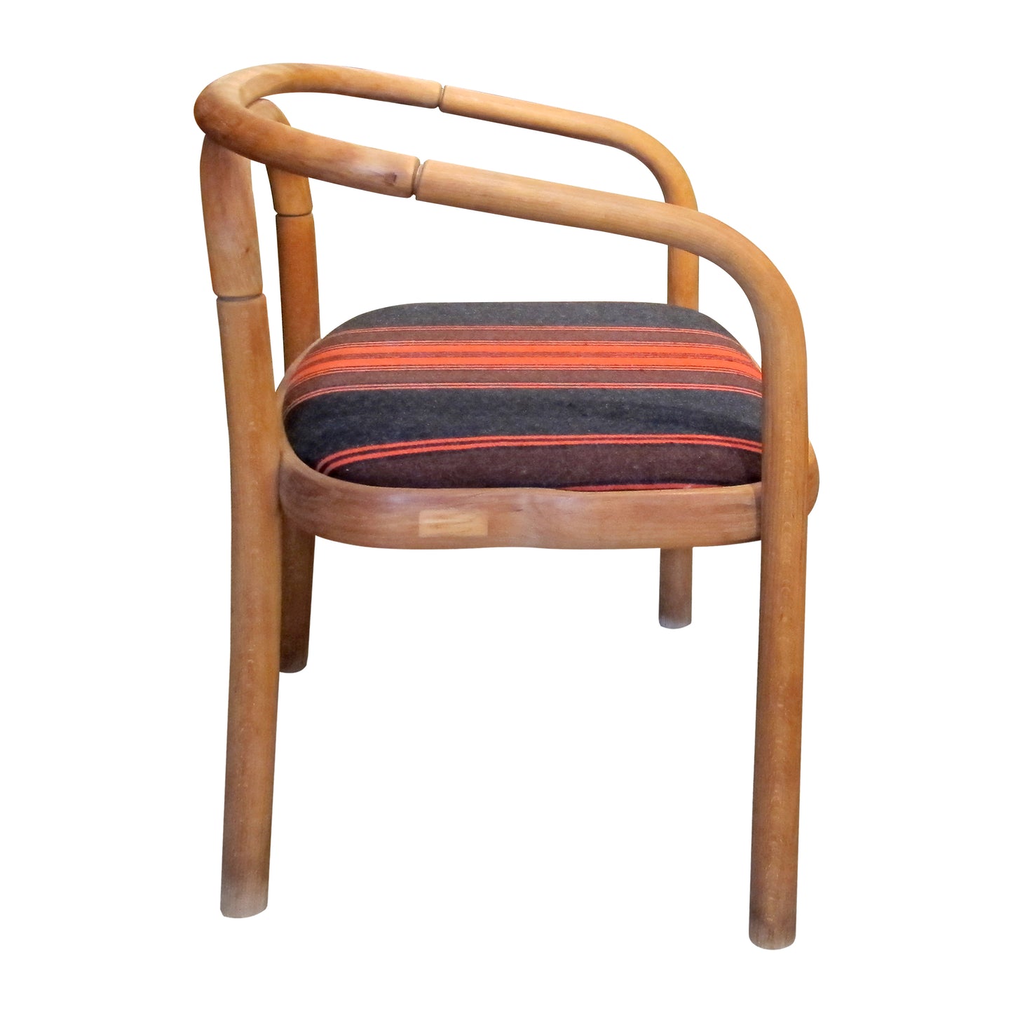 Vintage 1960s Occasional Chairs with Bentwood Frames and Striped Seats