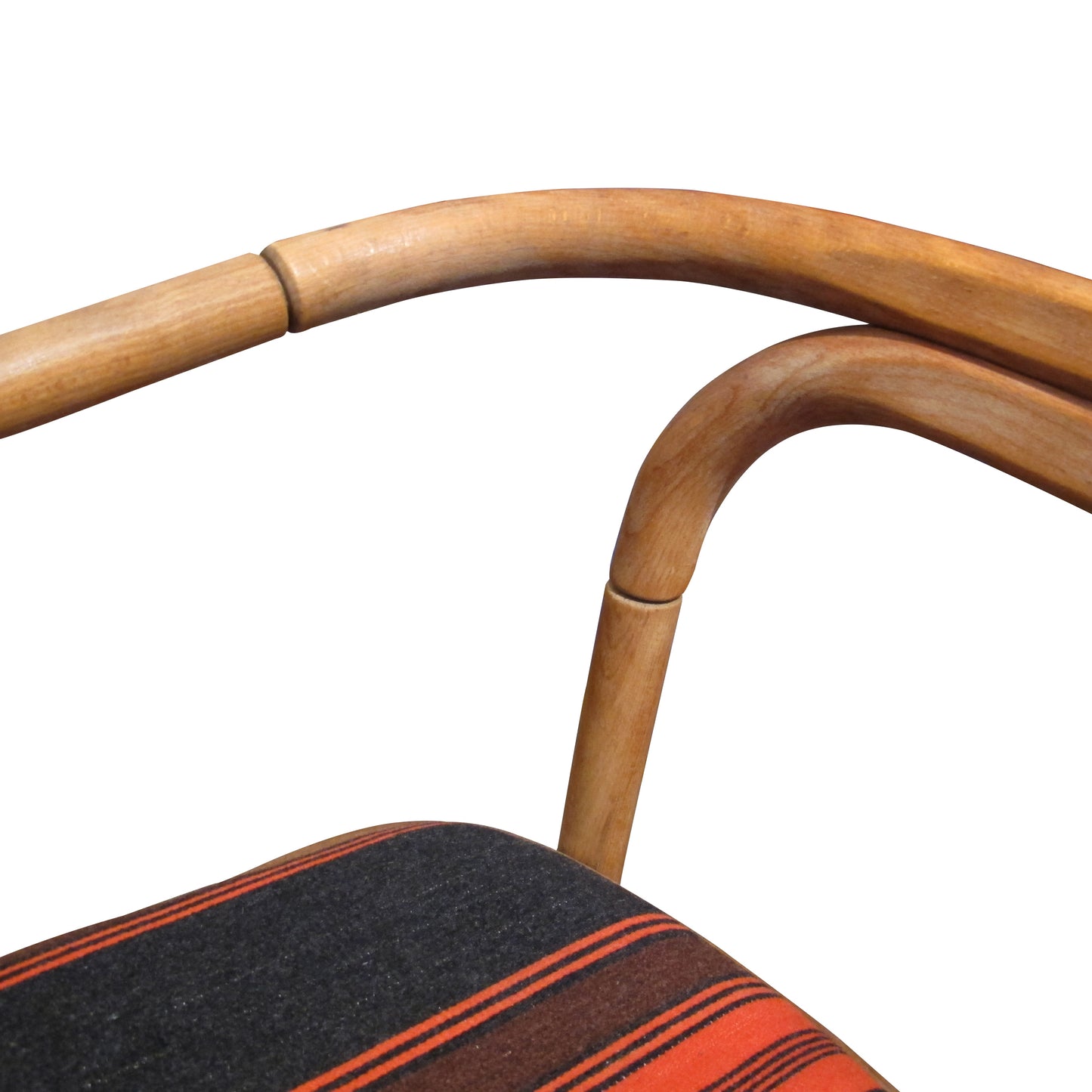 Vintage 1960s Occasional Chairs with Bentwood Frames and Striped Seats