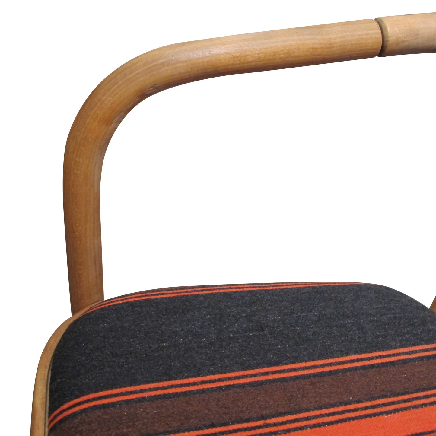 Vintage 1960s Occasional Chairs with Bentwood Frames and Striped Seats