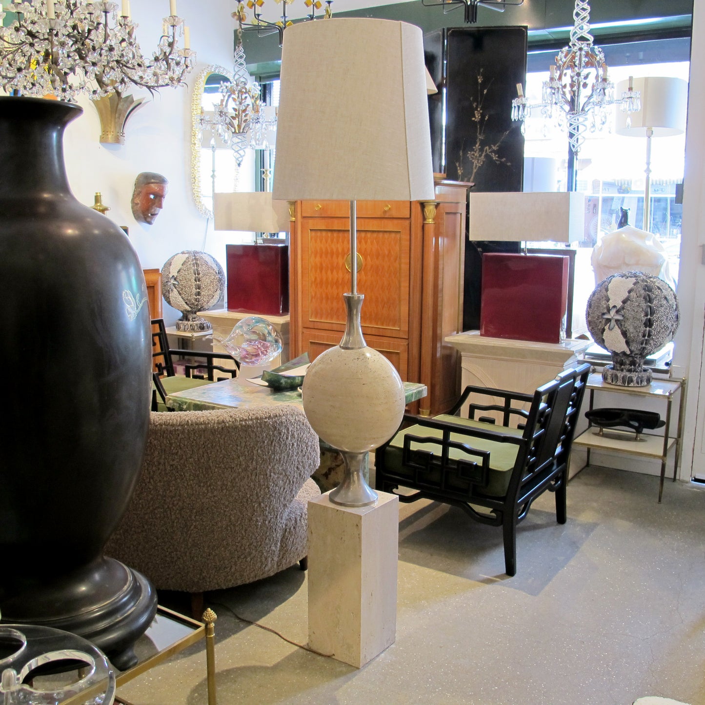 Tall Floor Lamp by Philippe Barbier for Maison Barbier, France, circa 1970s
