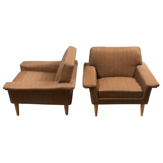 1950s Danish Pair Of Armchairs of structural design