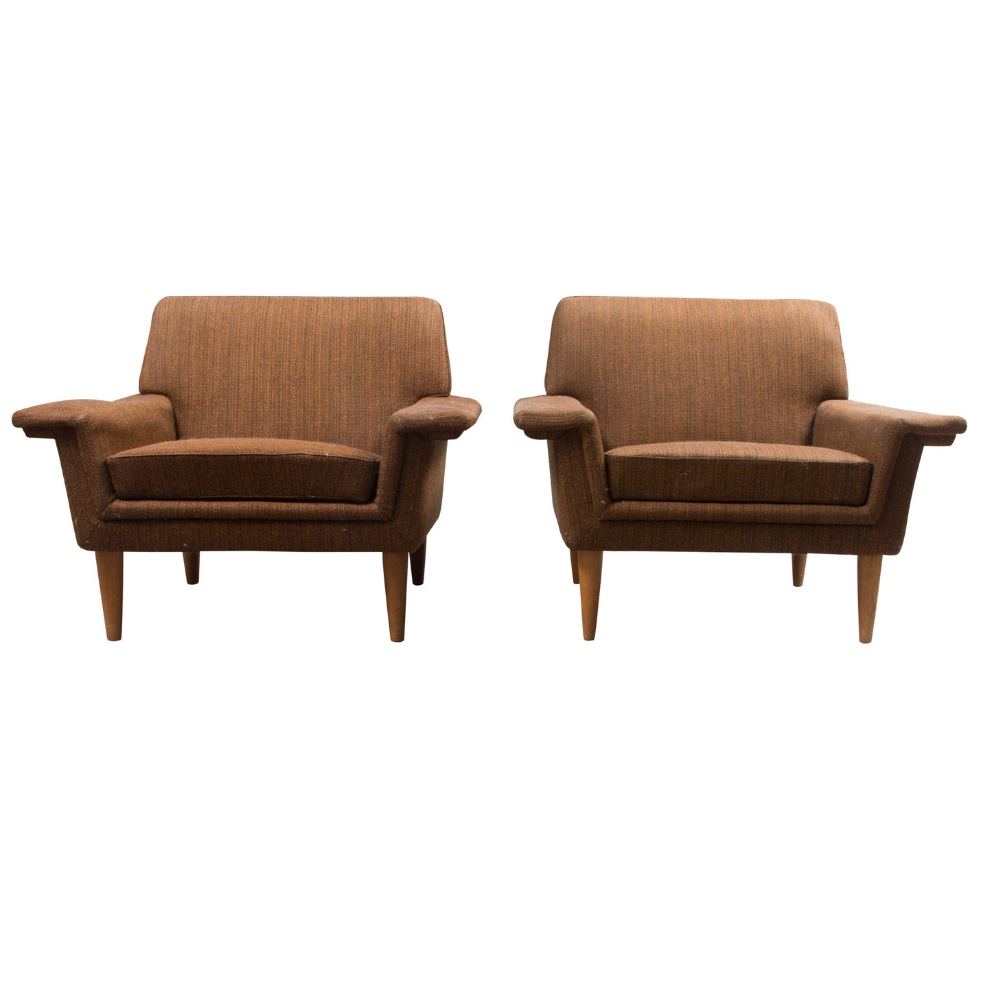 1950s Danish Pair Of Armchairs of structural design