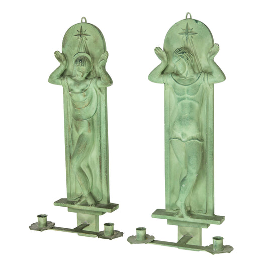 Pair of art deco wall sconces, Swedish