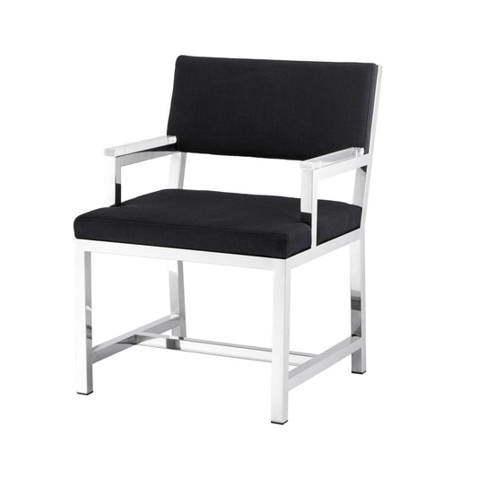 Modern Chrome and Perspex Desk Chair