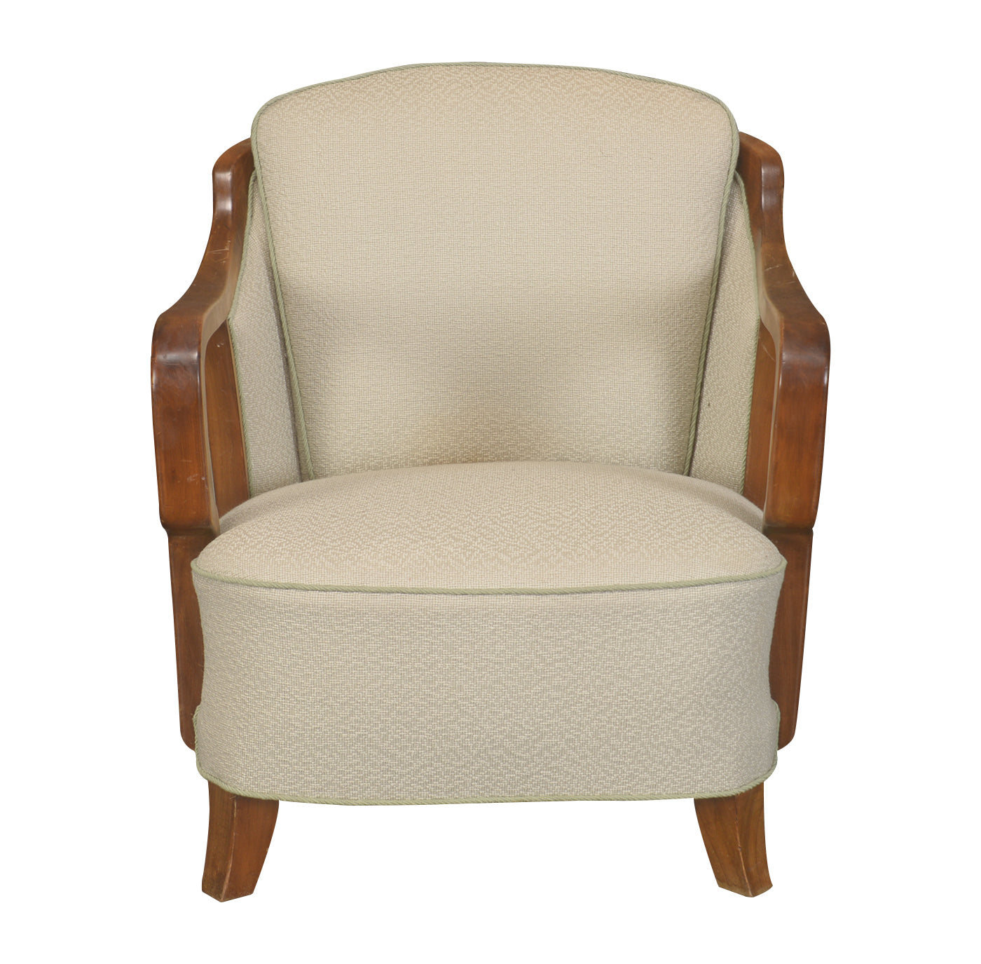 1930s Swedish Art Deco Single Armchair With An Oak Frame