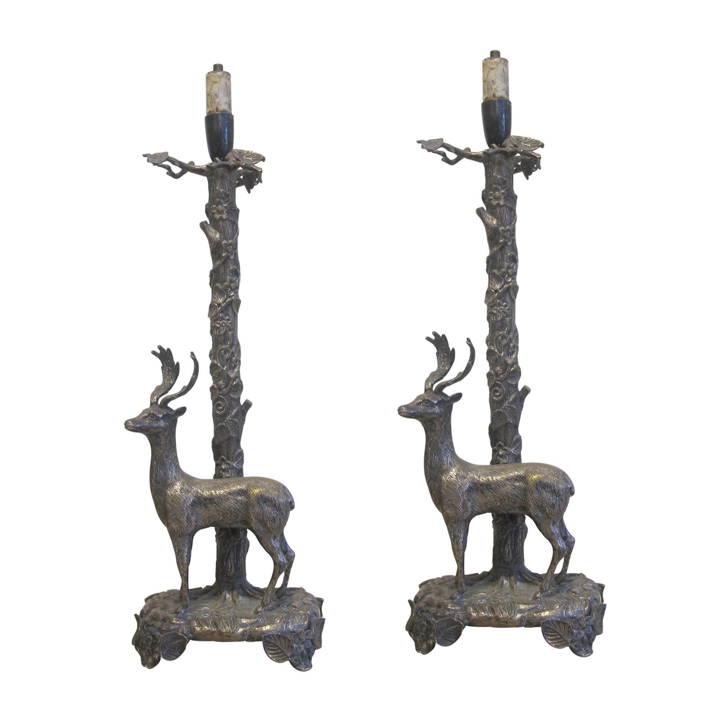 Silver plated Deer candle sticks