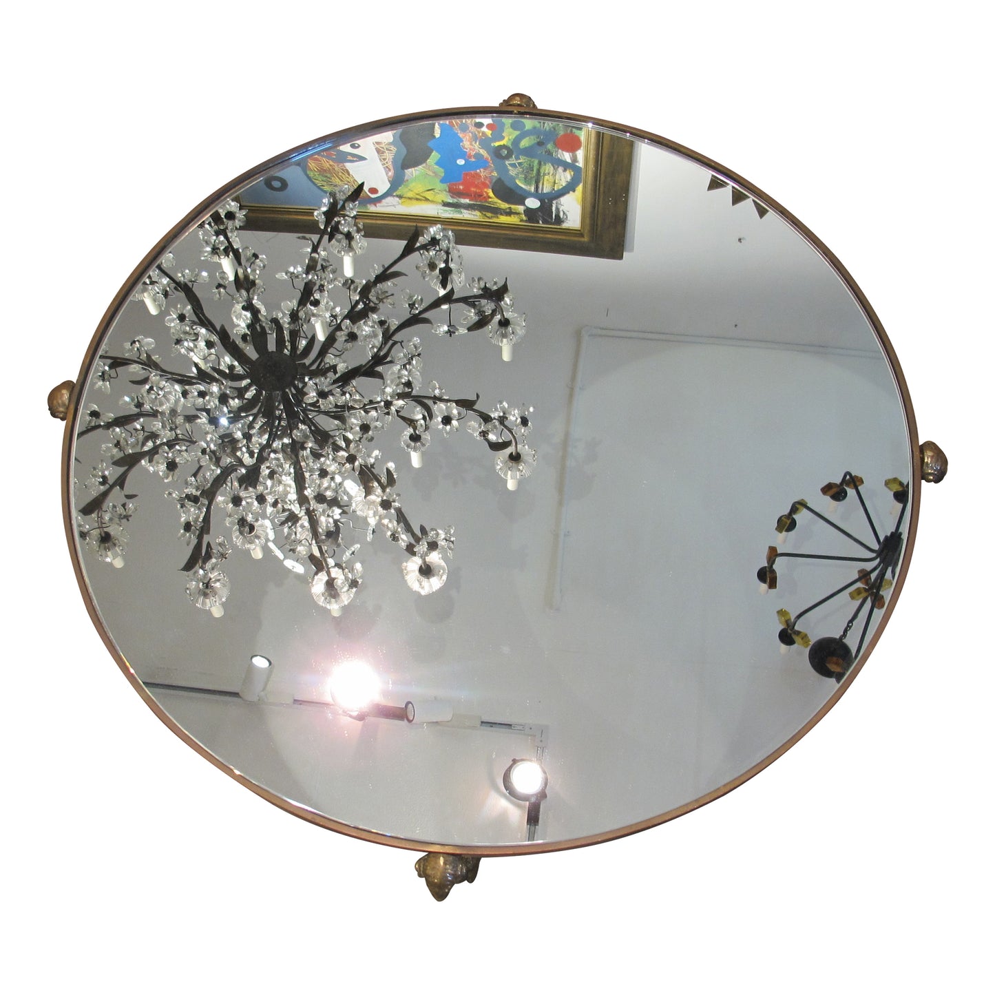 Maison Jansen Round Coffee Table with Rams head accent, 1950s