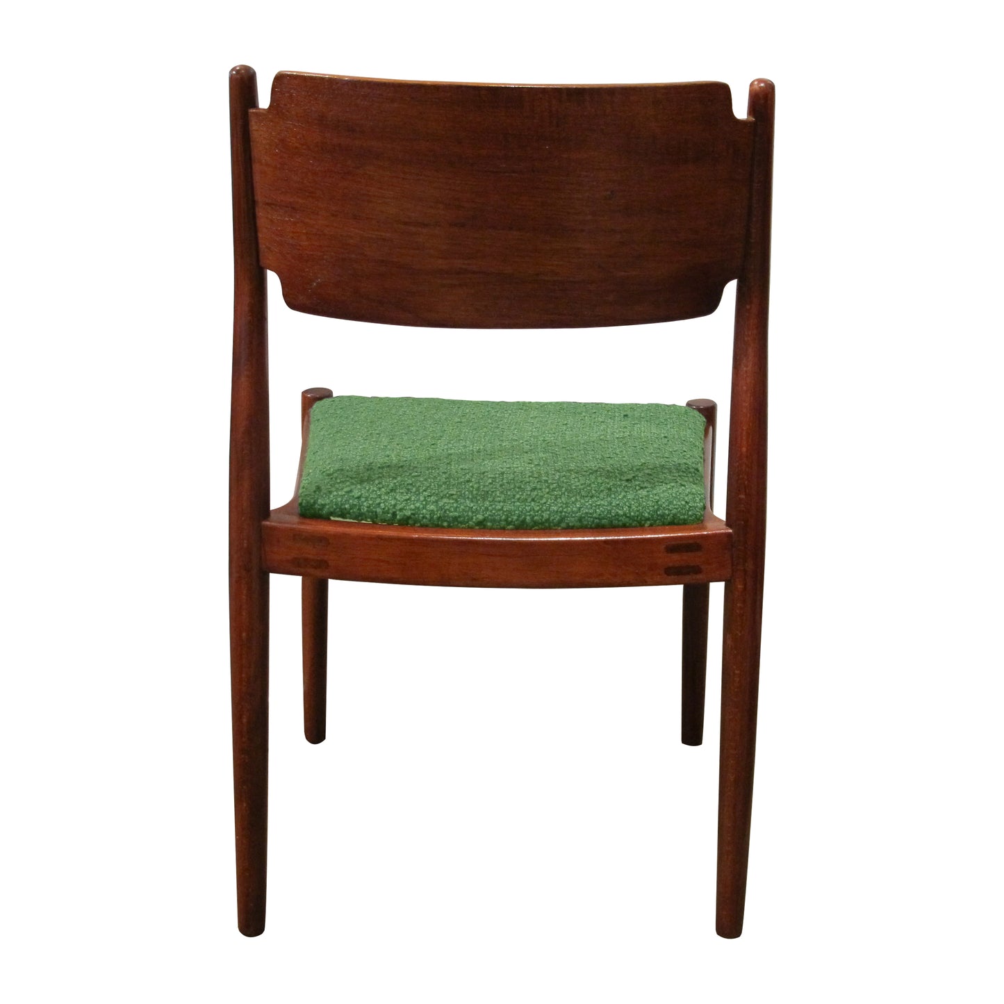 Set of 6 Danish Teak Dining Chairs in Green Bouclé, 1960s