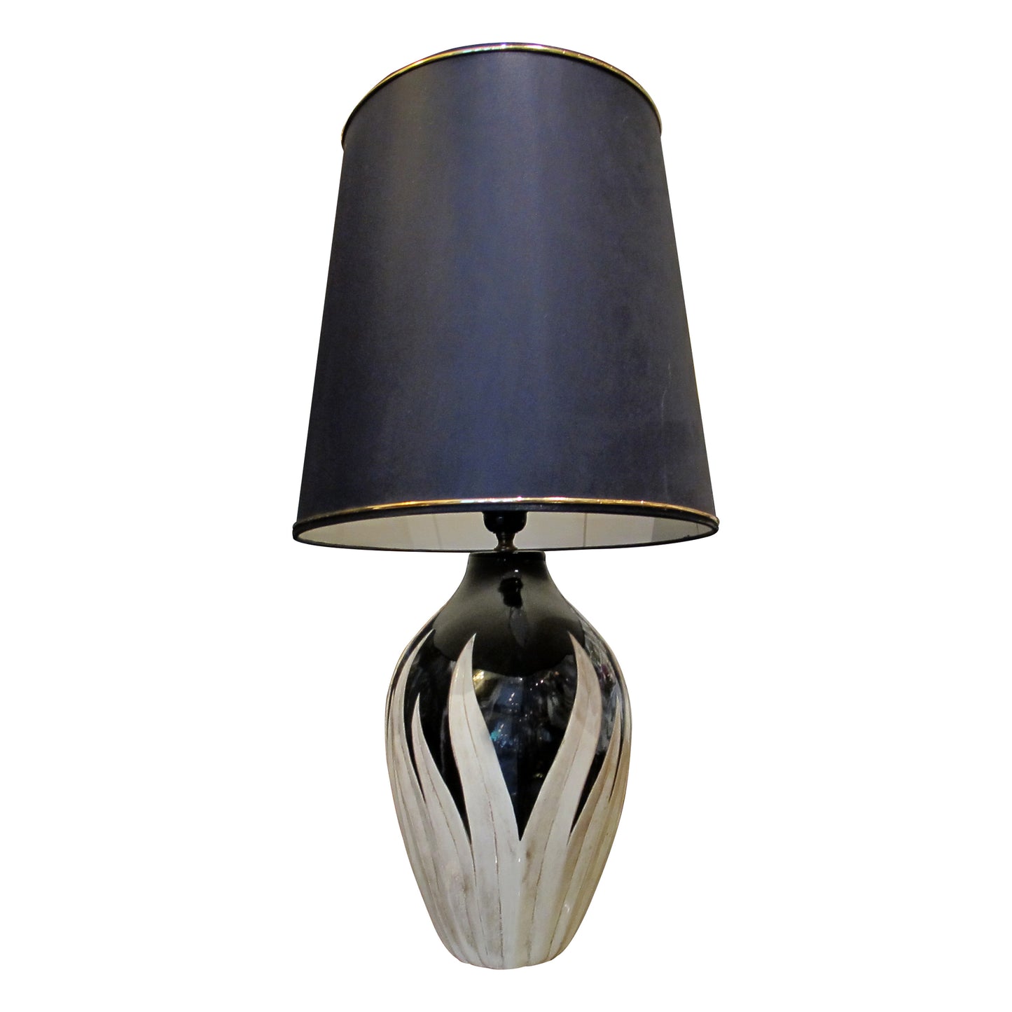 Pair of Italian Tulip-Shaped Ceramic Table Lamps, Circa 1970s