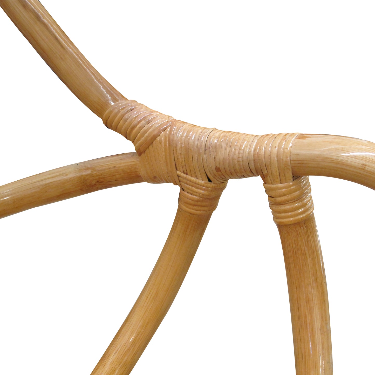 Mid-Century French Bamboo Lounge Chairs with Swivel Rocking Bases