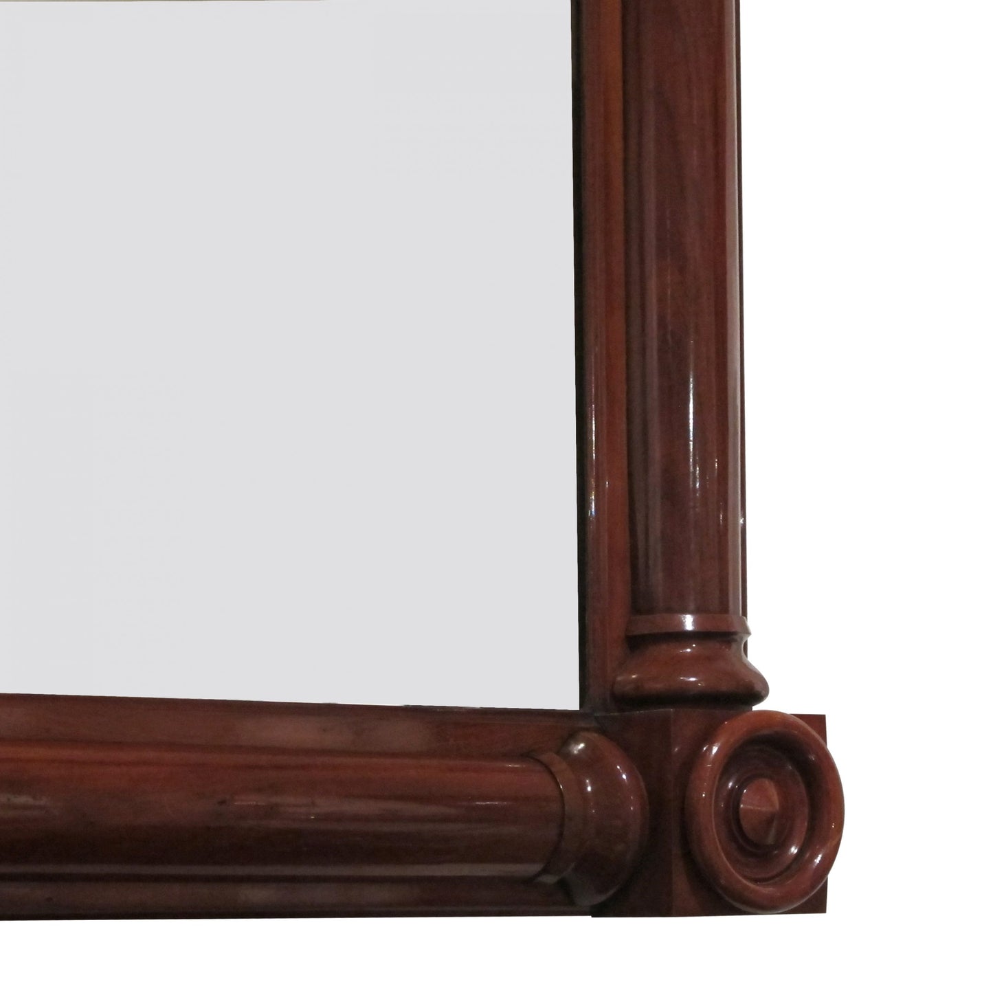 English, William IV Large Rectangular Mahogany Period Mirror