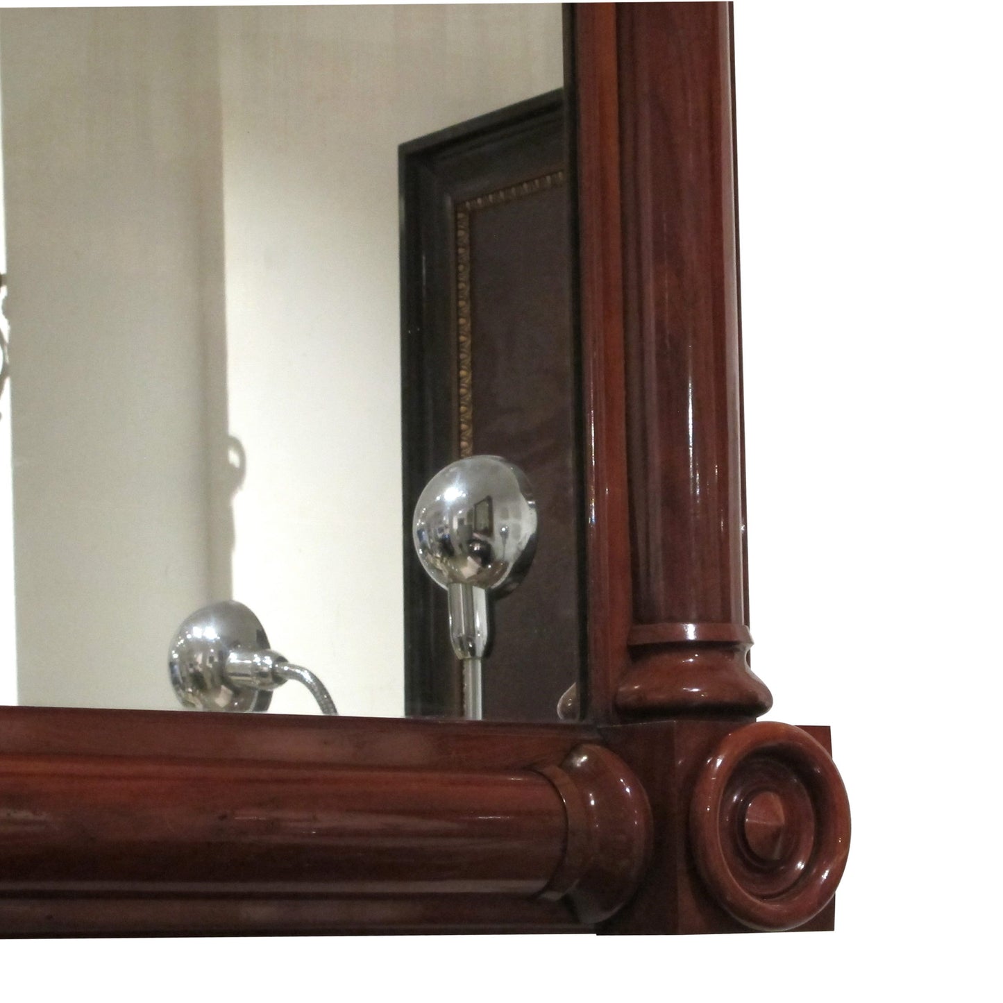 English, William IV Large Rectangular Mahogany Period Mirror