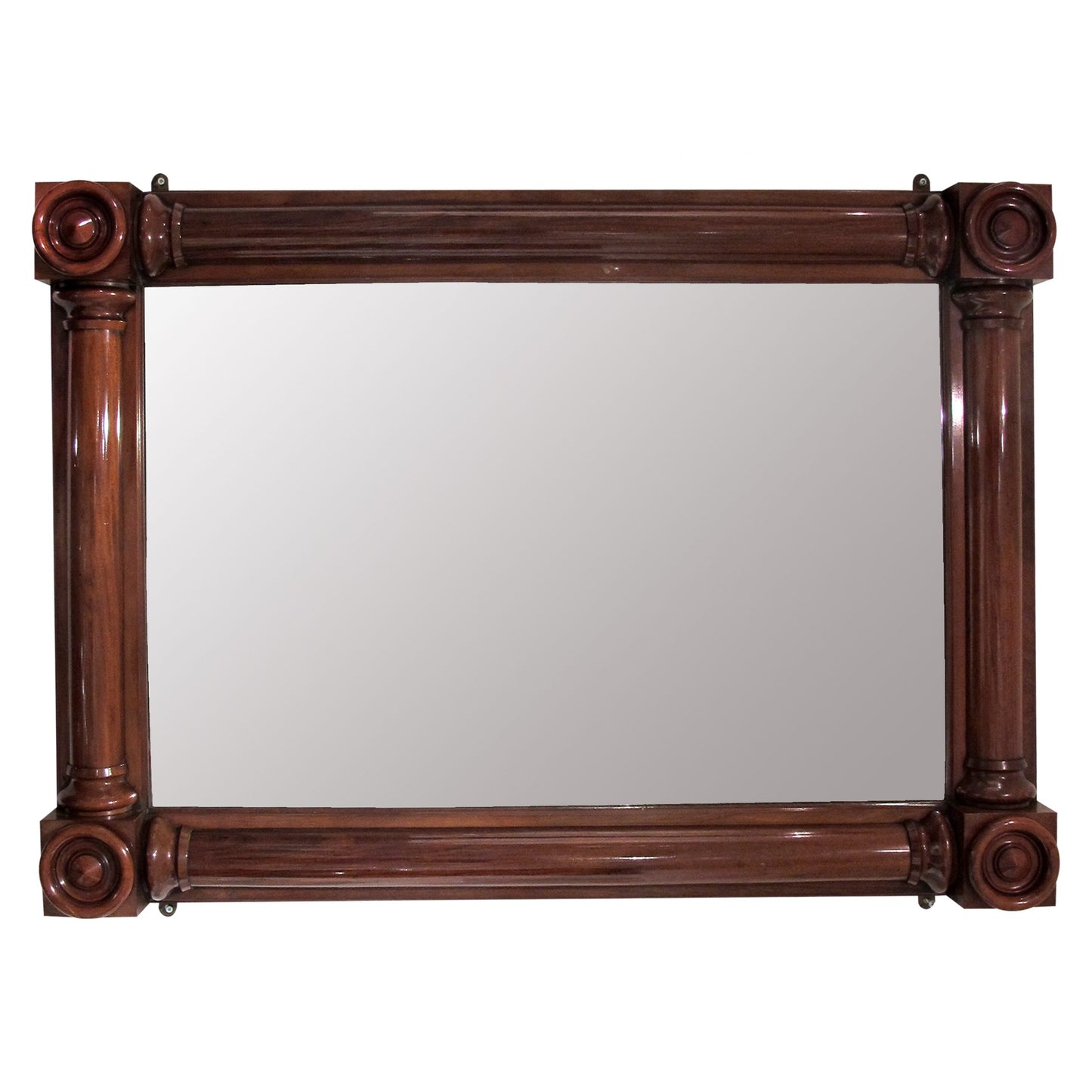 English, William IV Large Rectangular Mahogany Period Mirror