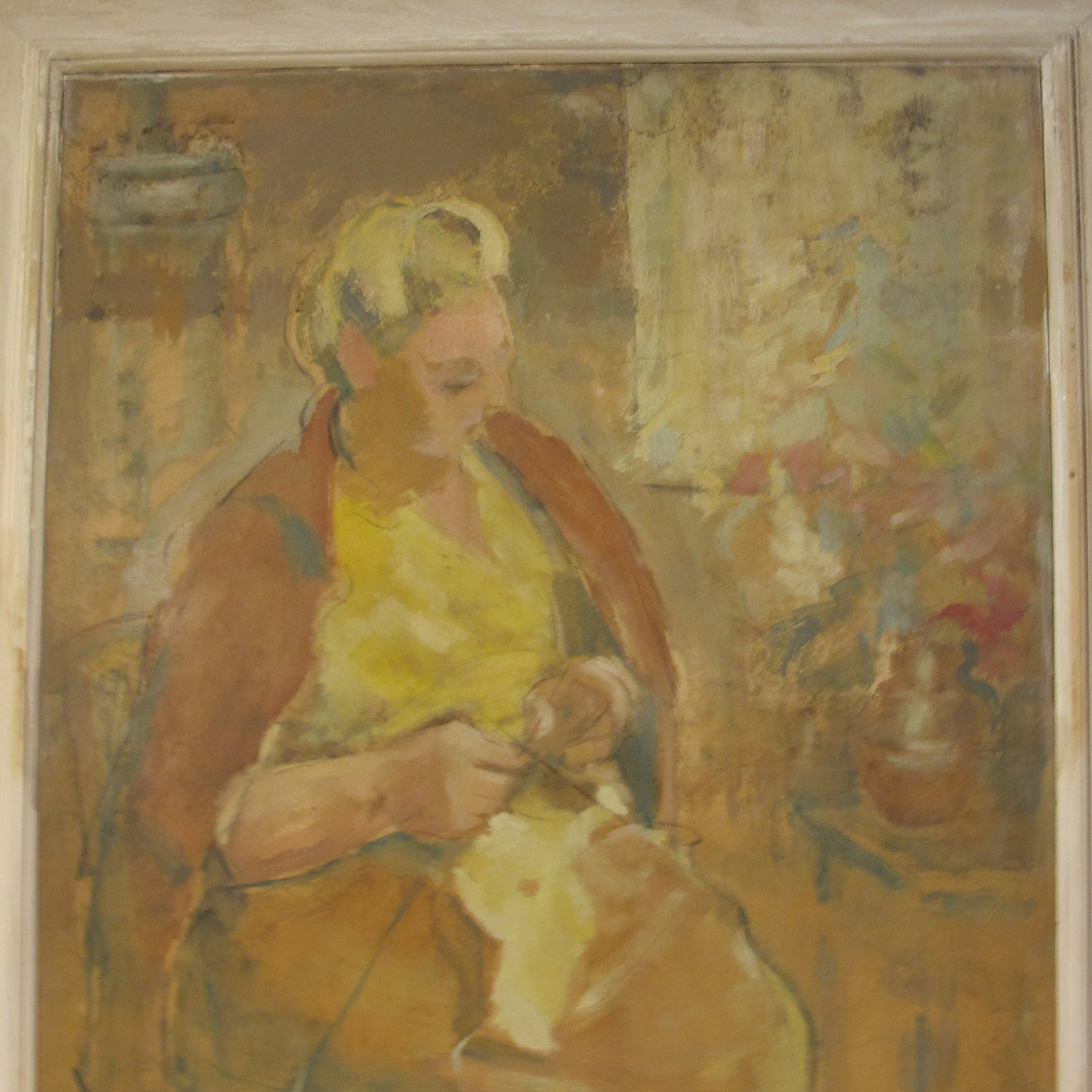 Early 20th Century Oil Painting of a Woman, Continental