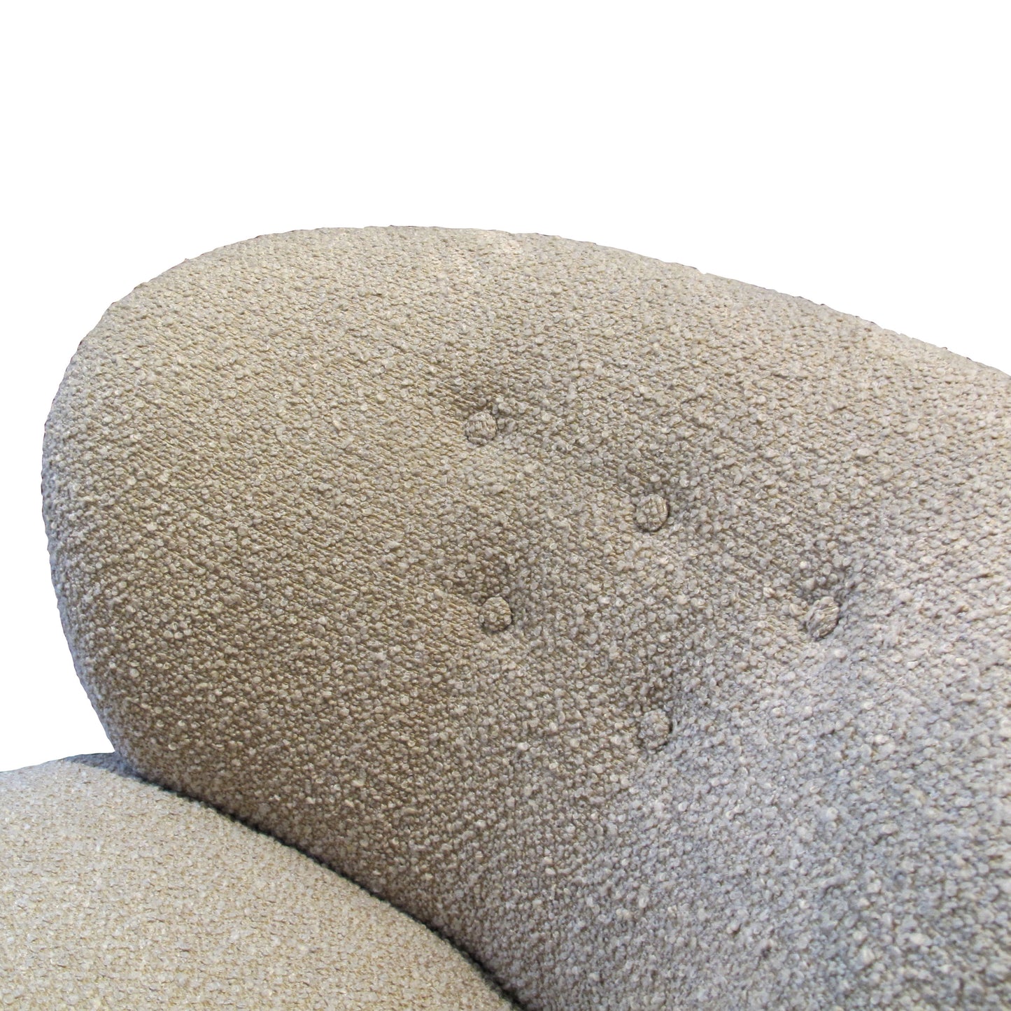 Pair of Vintage Finnish Lounge Chairs in Textured Beige Fabric