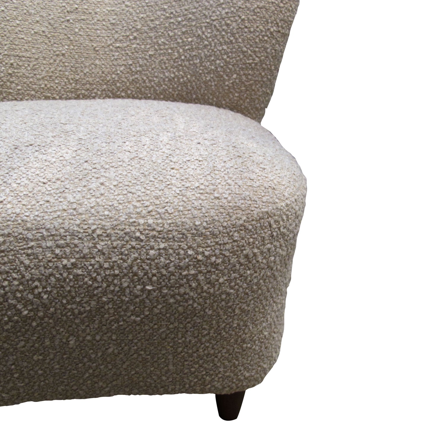 Pair of Vintage Finnish Lounge Chairs in Textured Beige Fabric