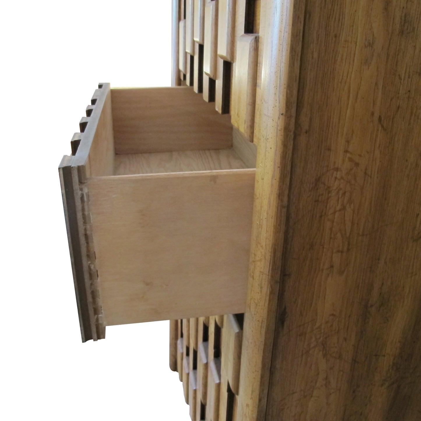 Brutalist 1960s Walnut Tallboy - Chest of Drawers