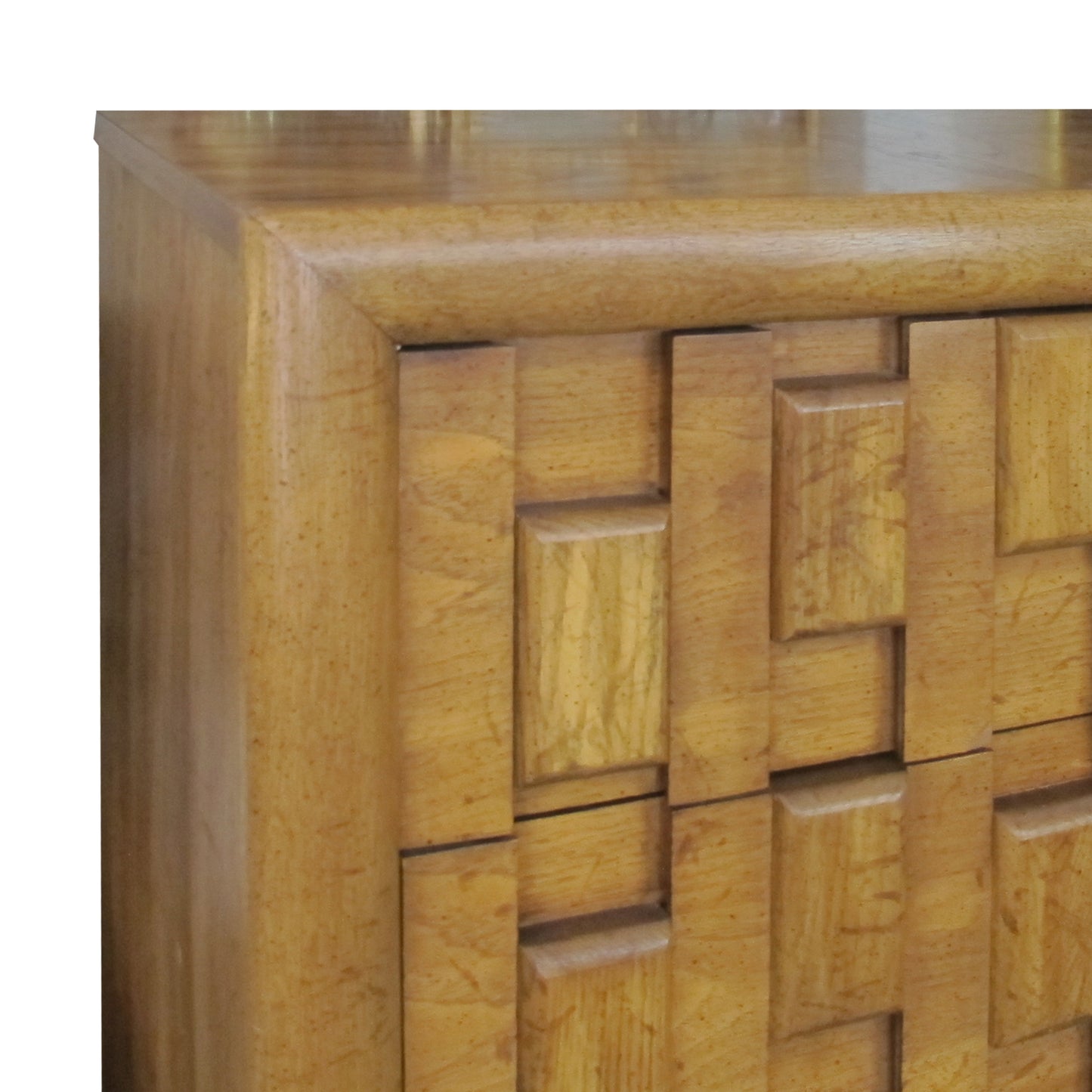 Brutalist 1960s Walnut Tallboy - Chest of Drawers