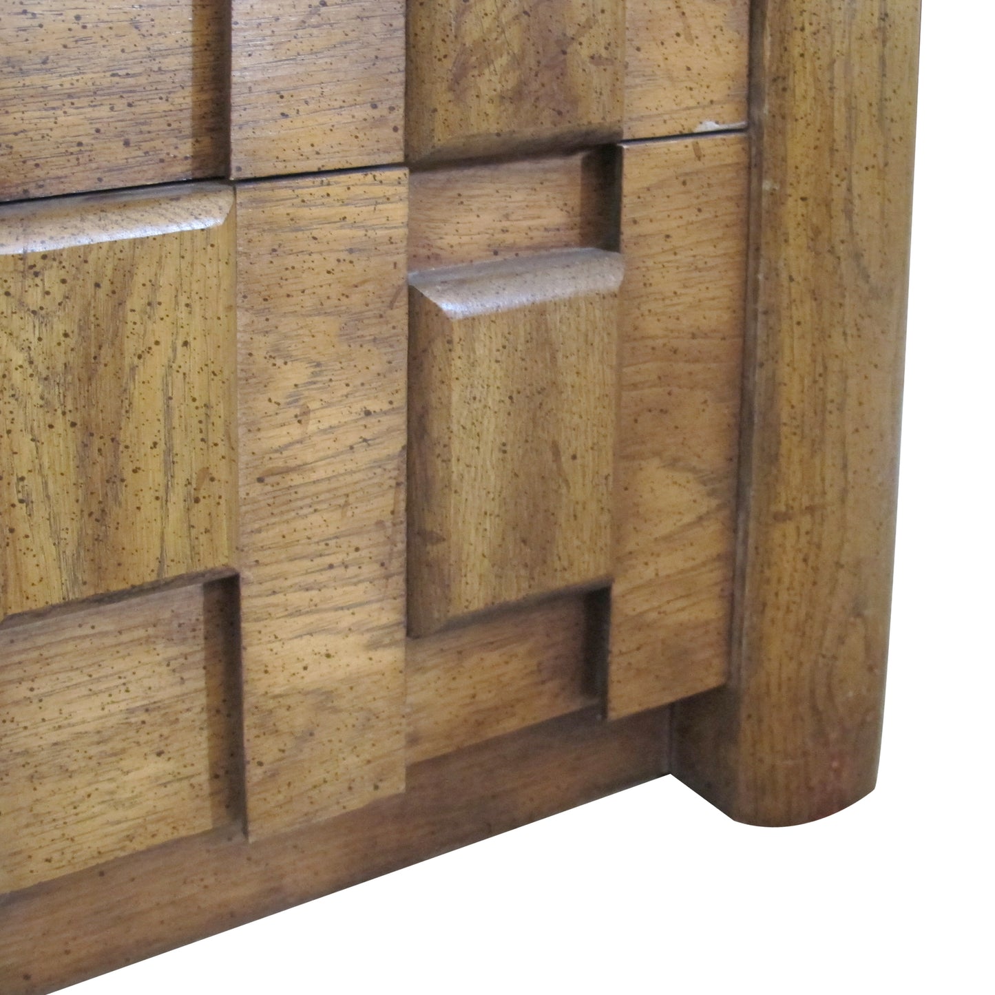Brutalist 1960s Walnut Tallboy - Chest of Drawers