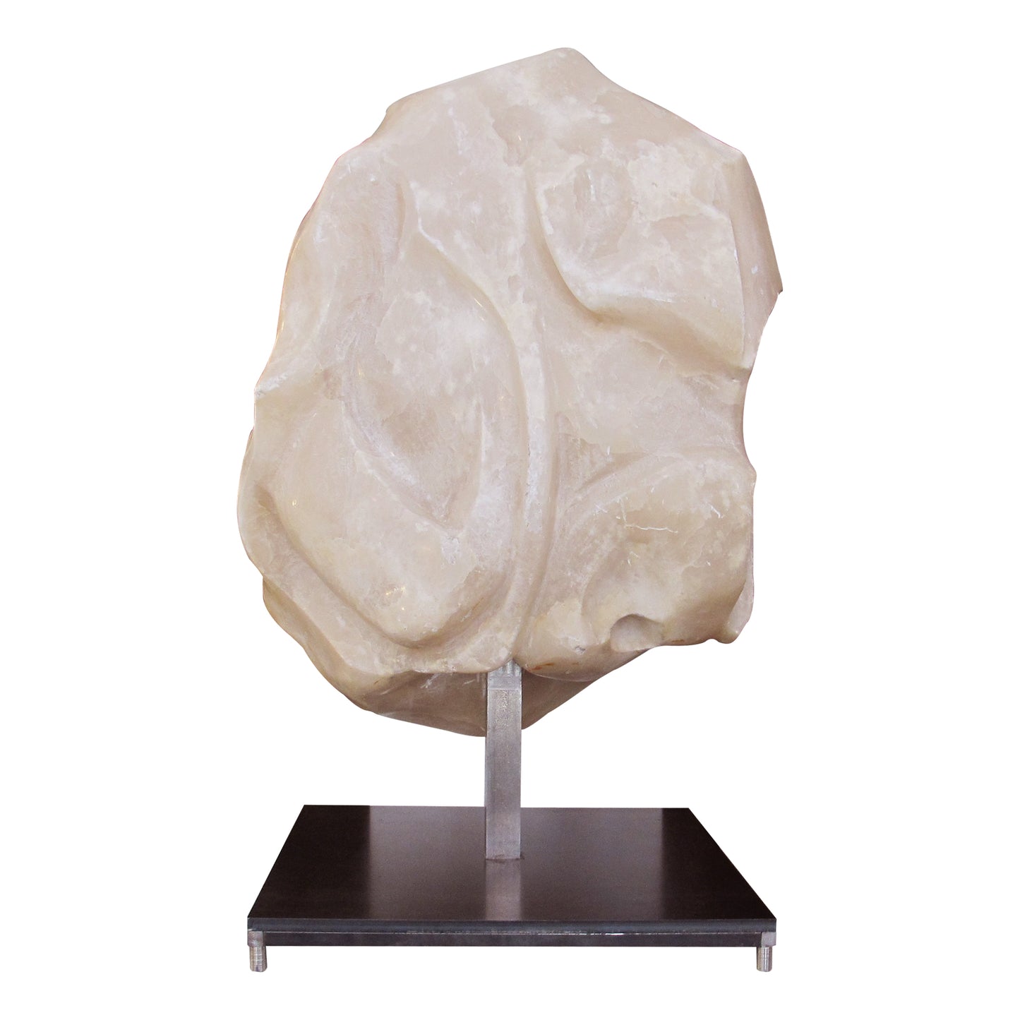 Large Mid-Century Italian Alabaster Abstract Torso Sculpture