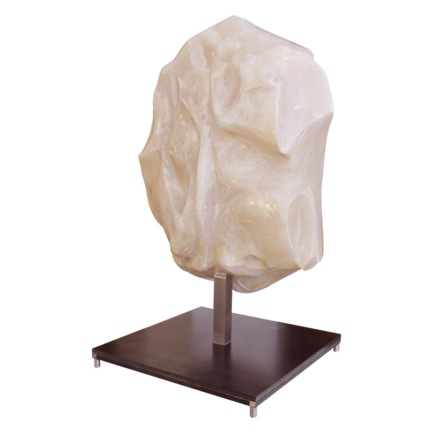 Large Mid-Century Italian Alabaster Abstract Torso Sculpture