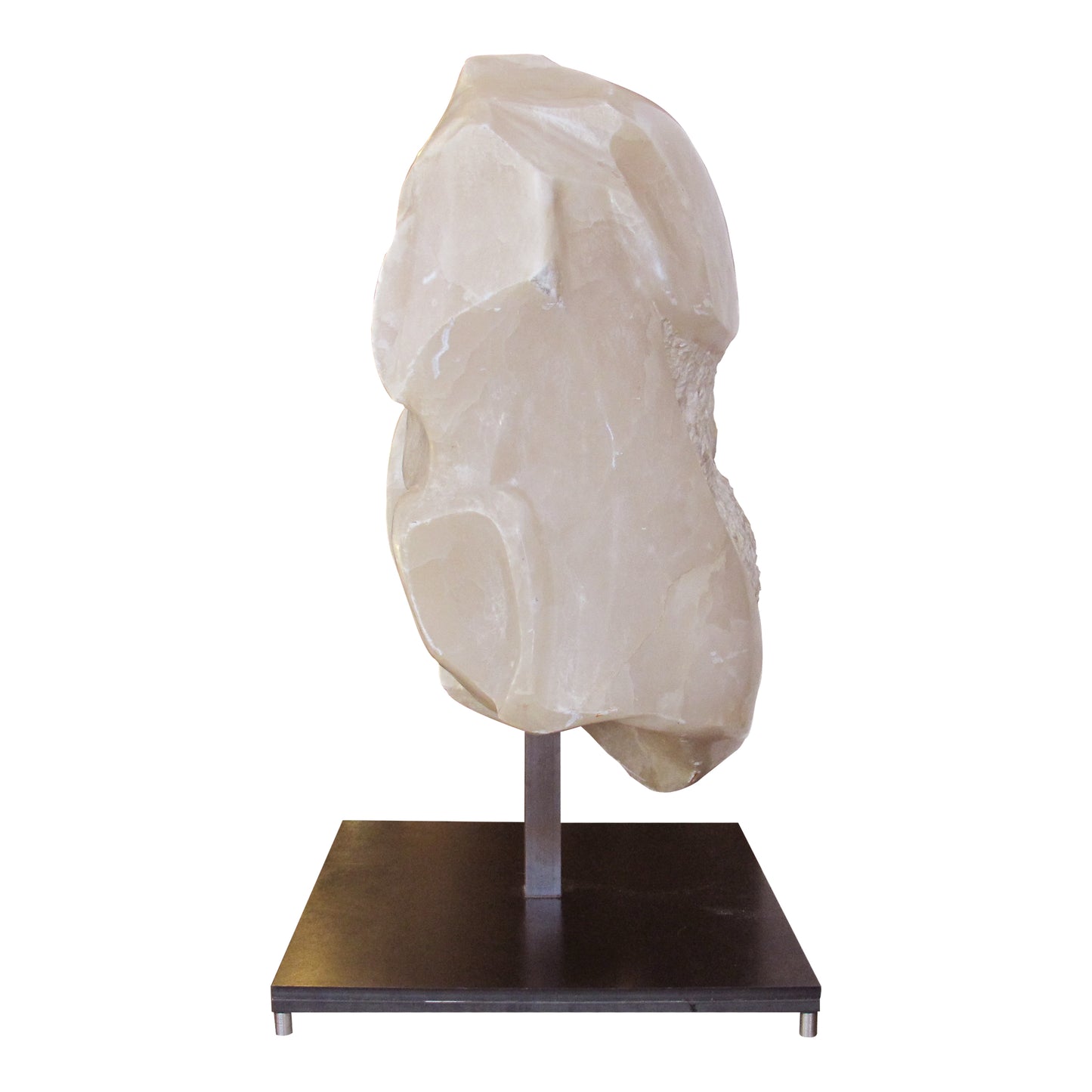 Large Mid-Century Italian Alabaster Abstract Torso Sculpture